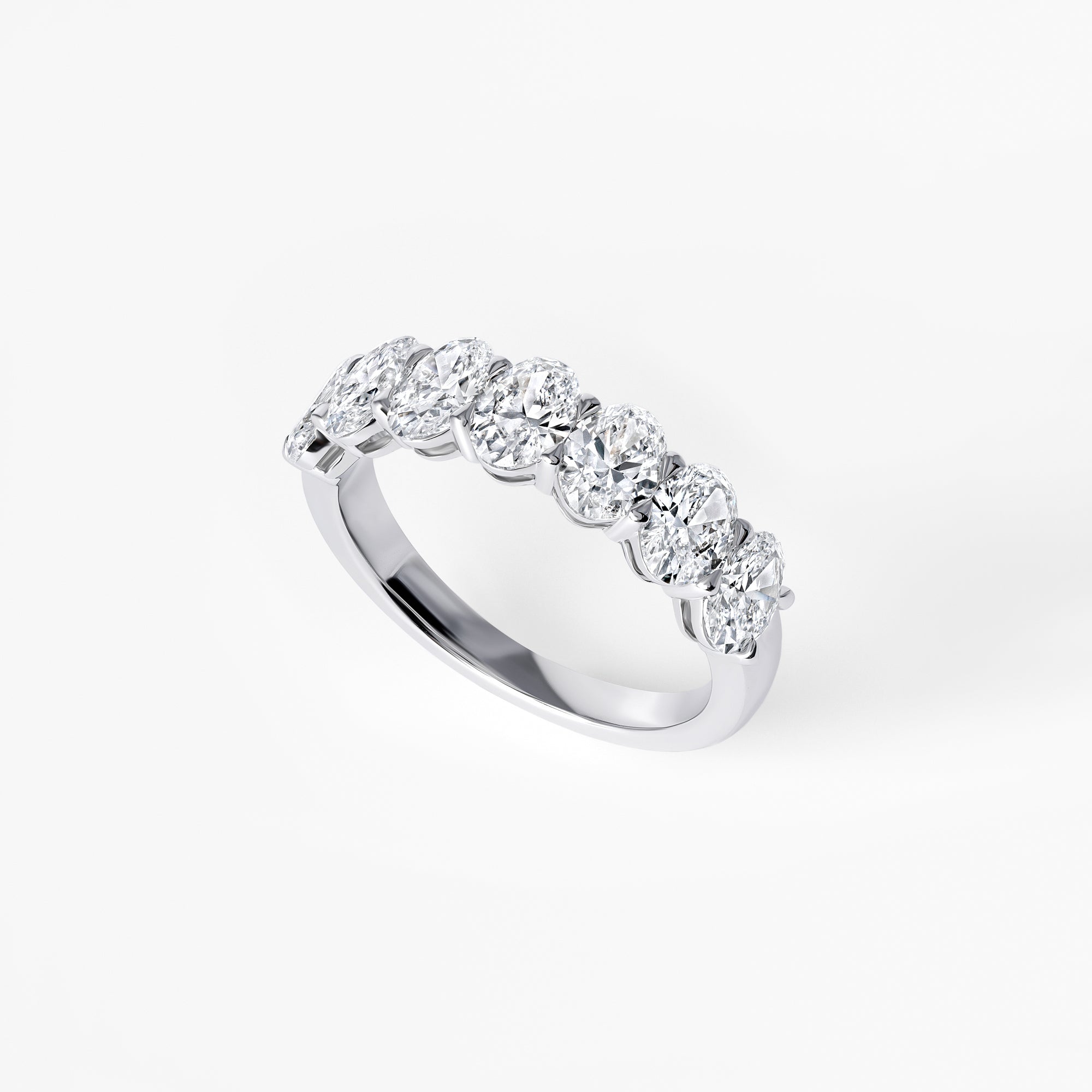Oval Diamond Seven Stone Anniversary Band