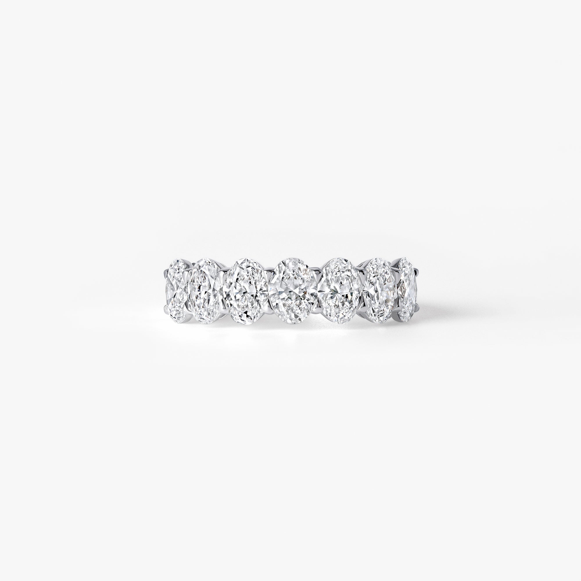 Oval Diamond Seven Stone Anniversary Band