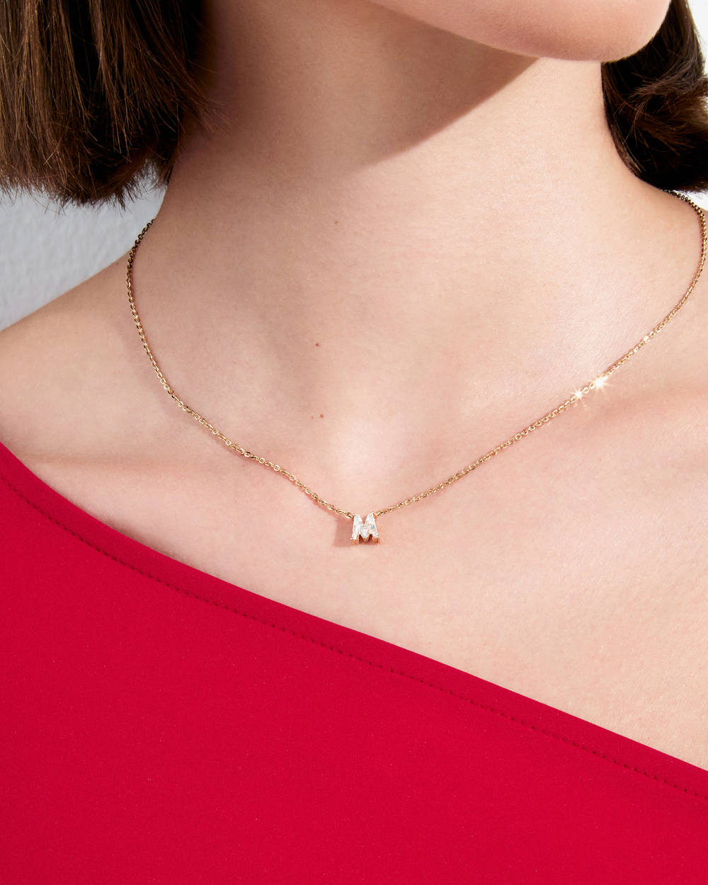 Diamond Initial Pendant Necklace