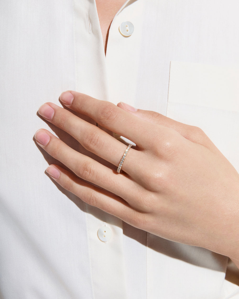 Round Diamond Petite Anniversary Band