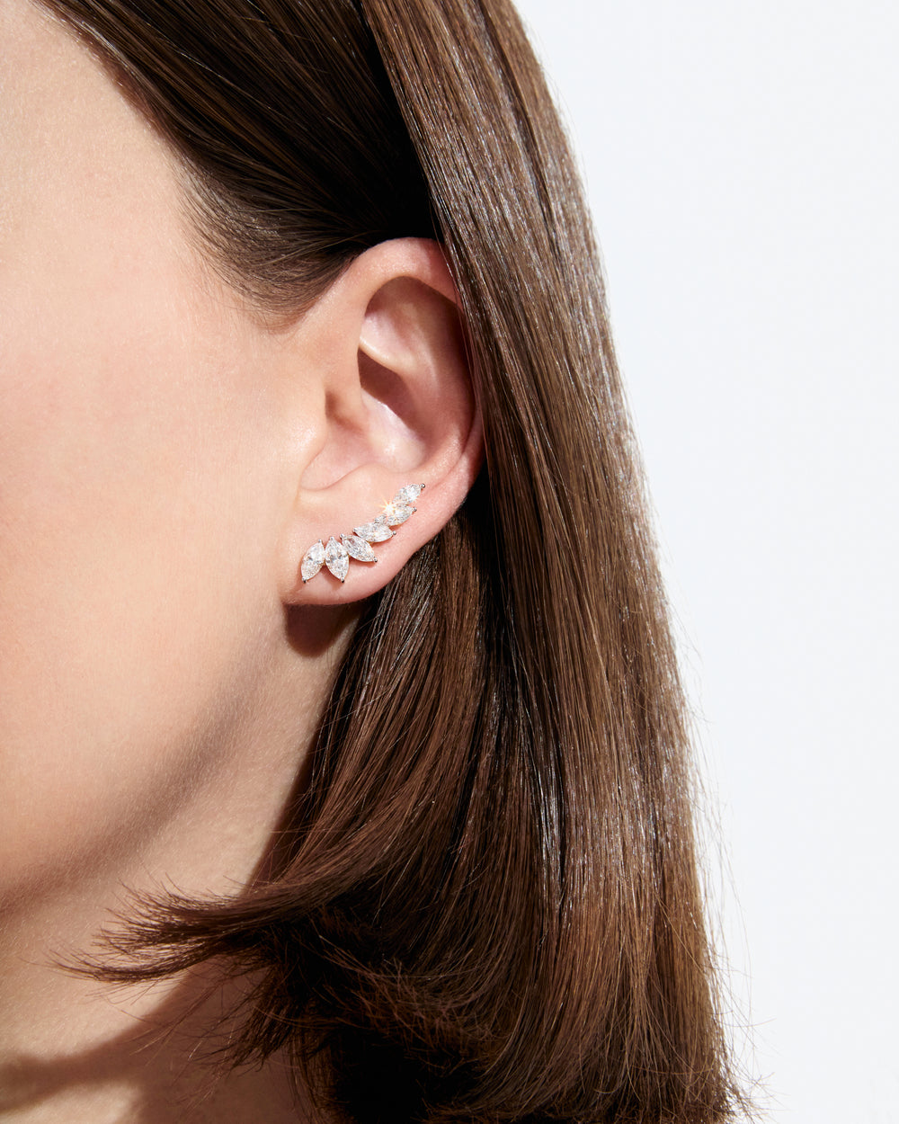 Marquise Diamond Crawler Earrings