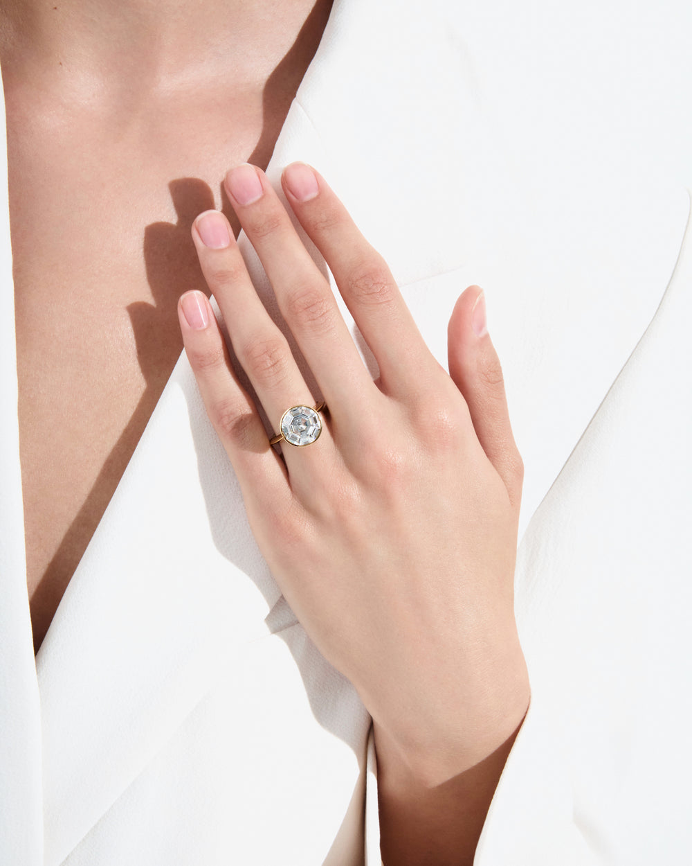 5.50CT Soleil Cut Round Bezel Engagement Ring