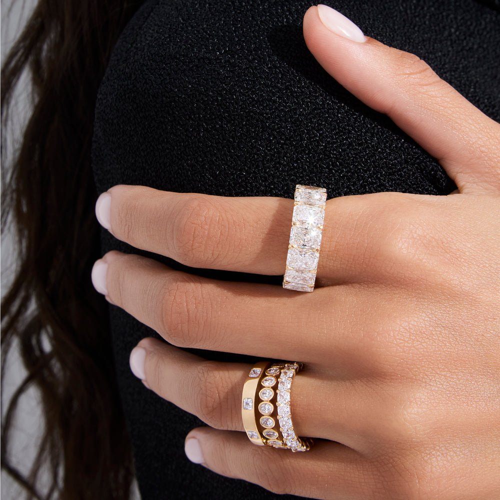 Radiant Diamond Open Gallery Eternity Band