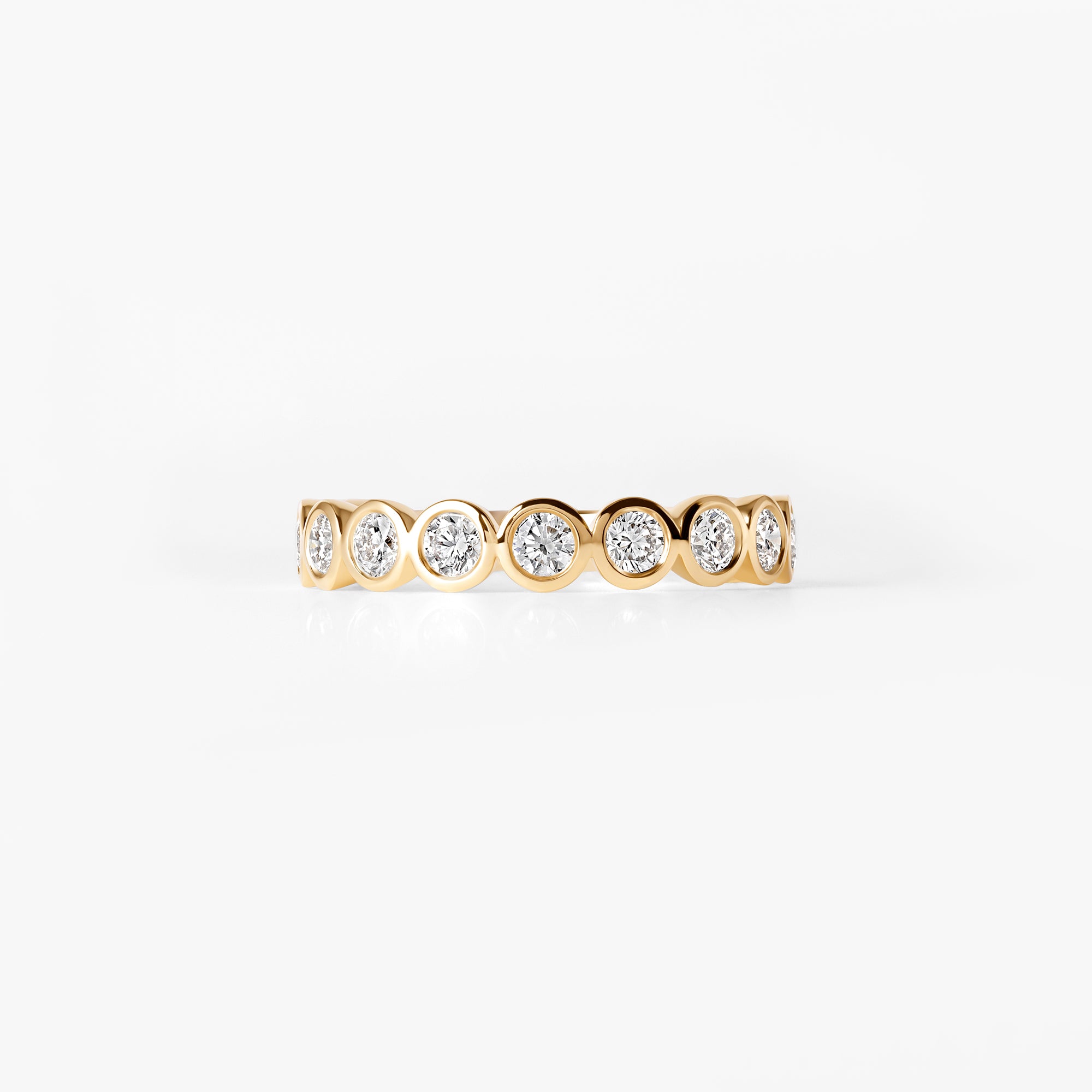 Round Diamond Bezel Set Anniversary Band