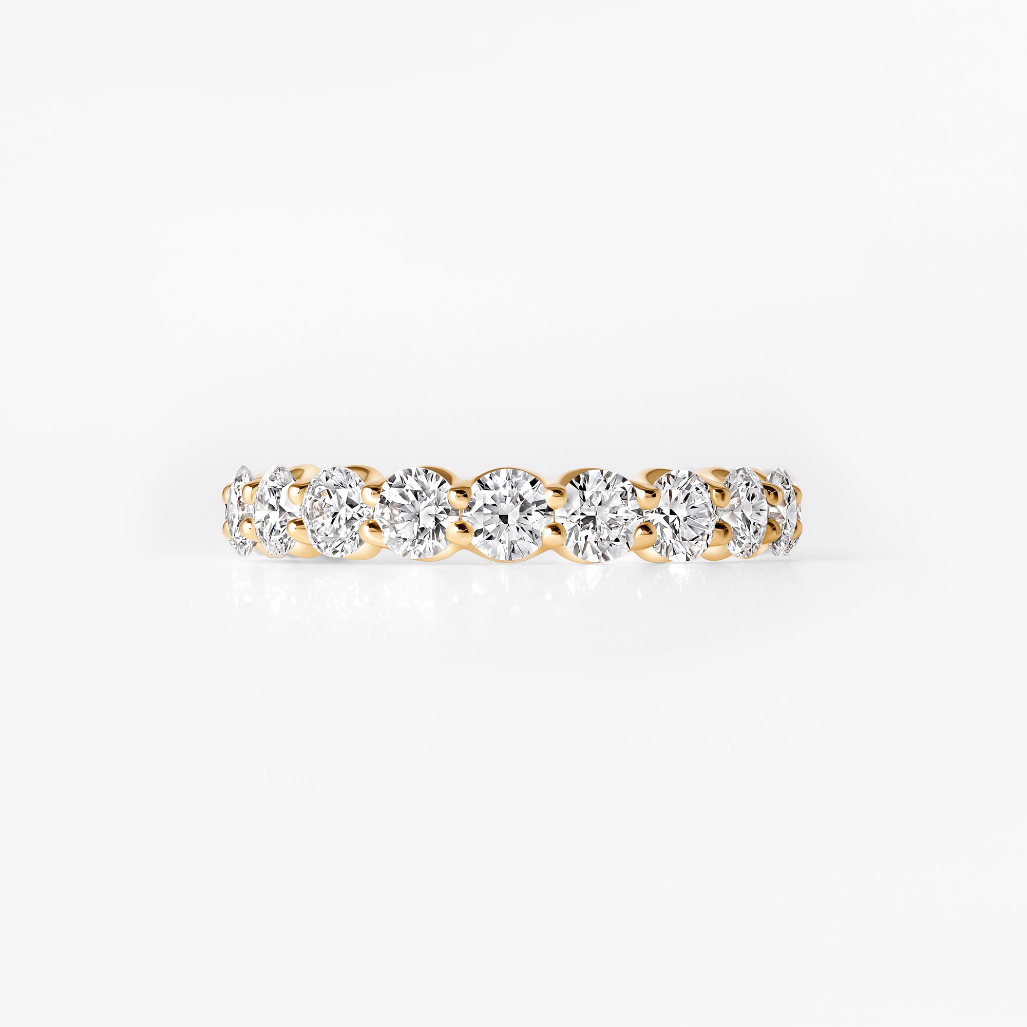 Round Diamond U-Prong Anniversary Band