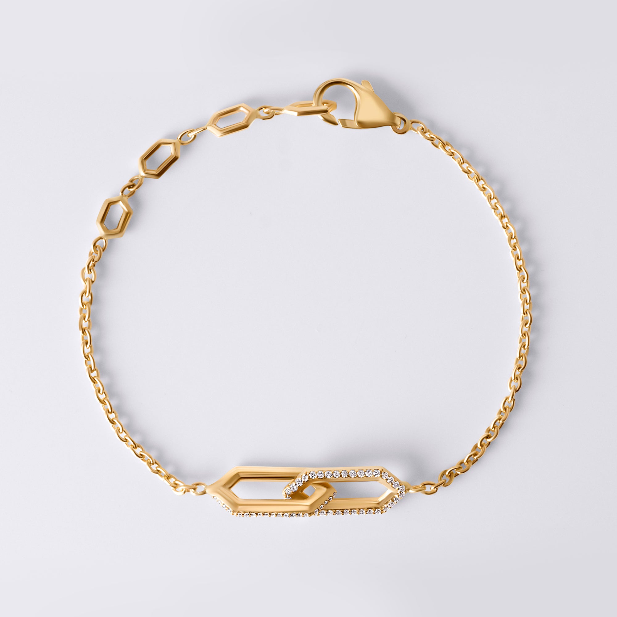 Legacy Love Interlocking Link Bracelet In 14K Yellow Gold