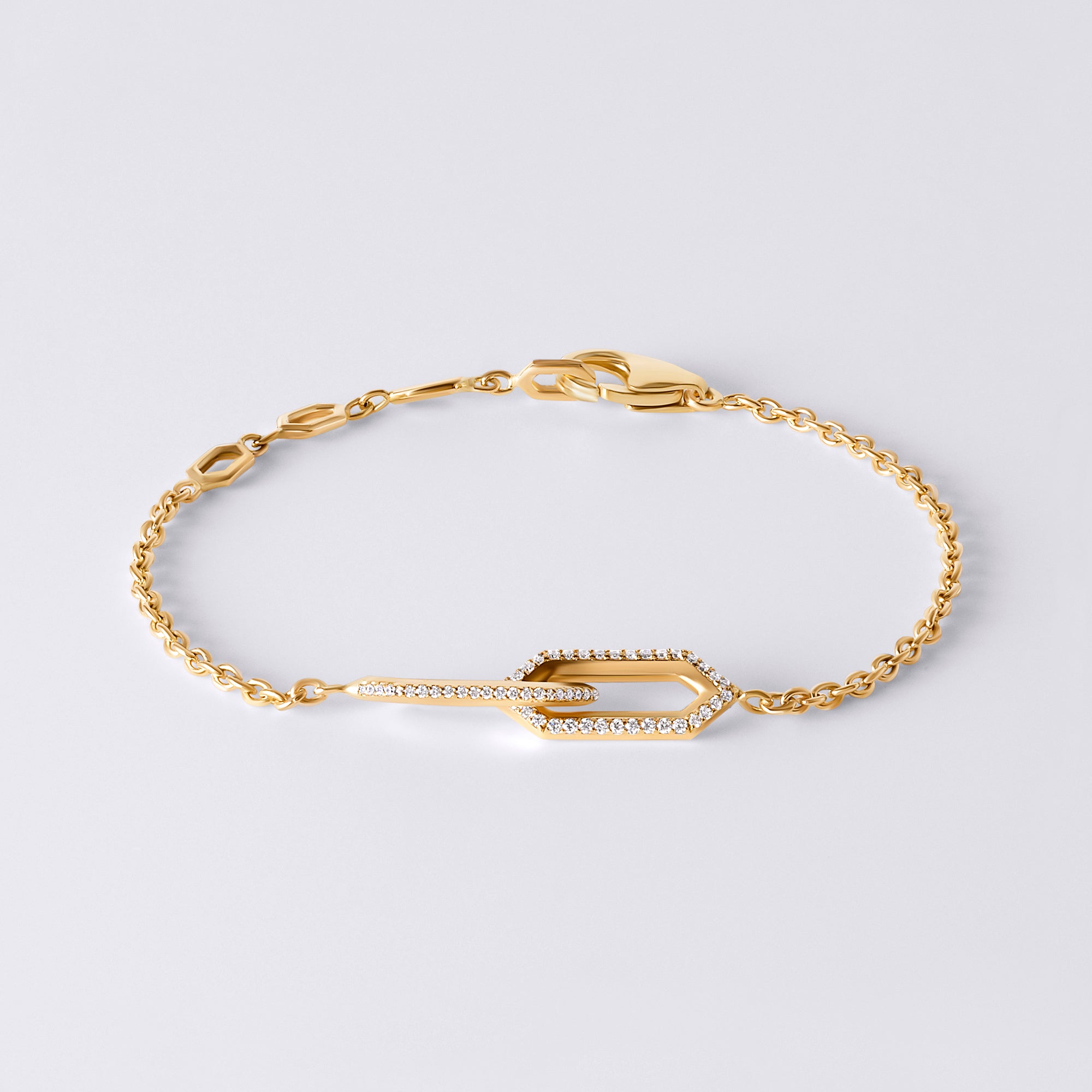 Legacy Love Interlocking Link Bracelet In 14K Yellow Gold