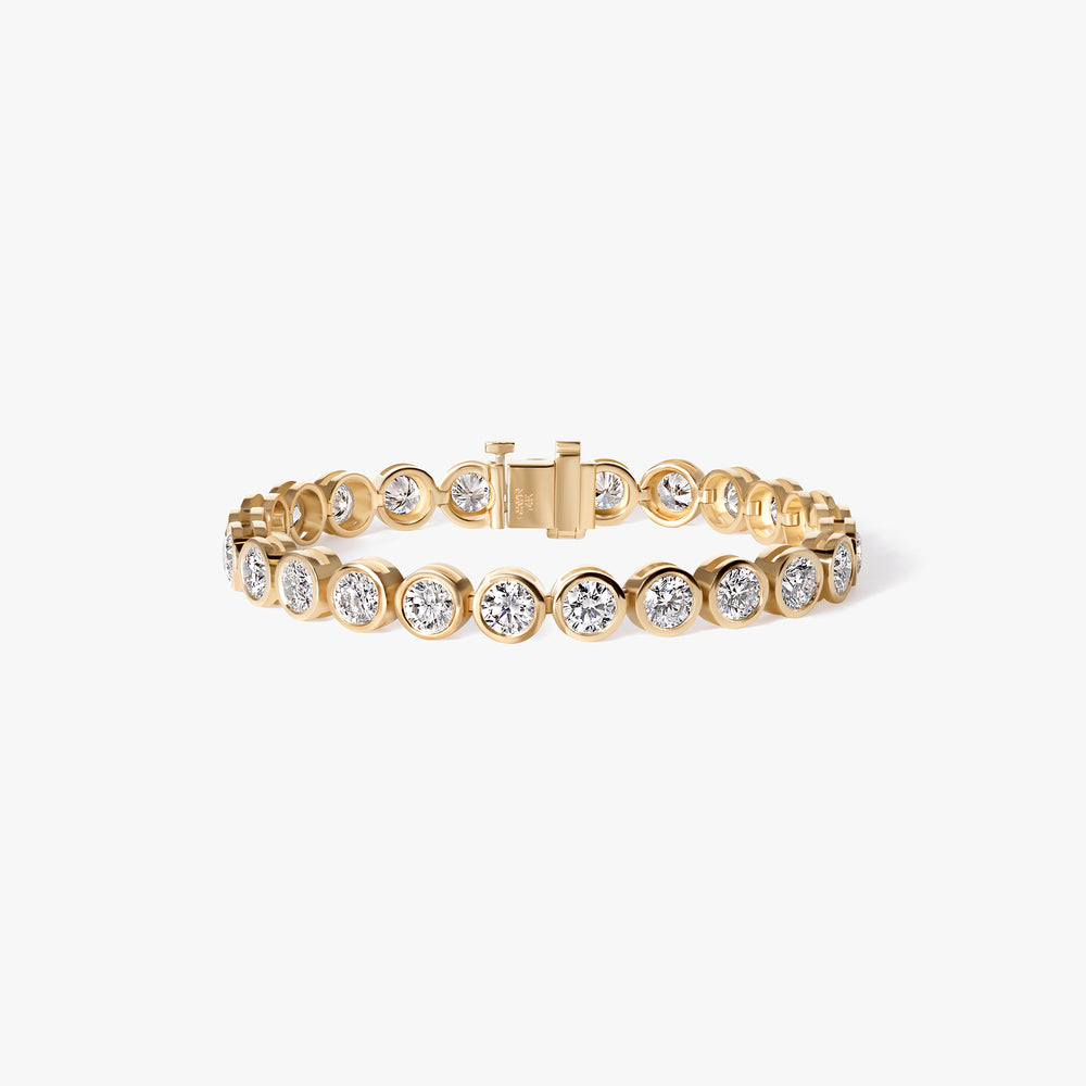 Round Diamond Bezel Tennis Bracelet