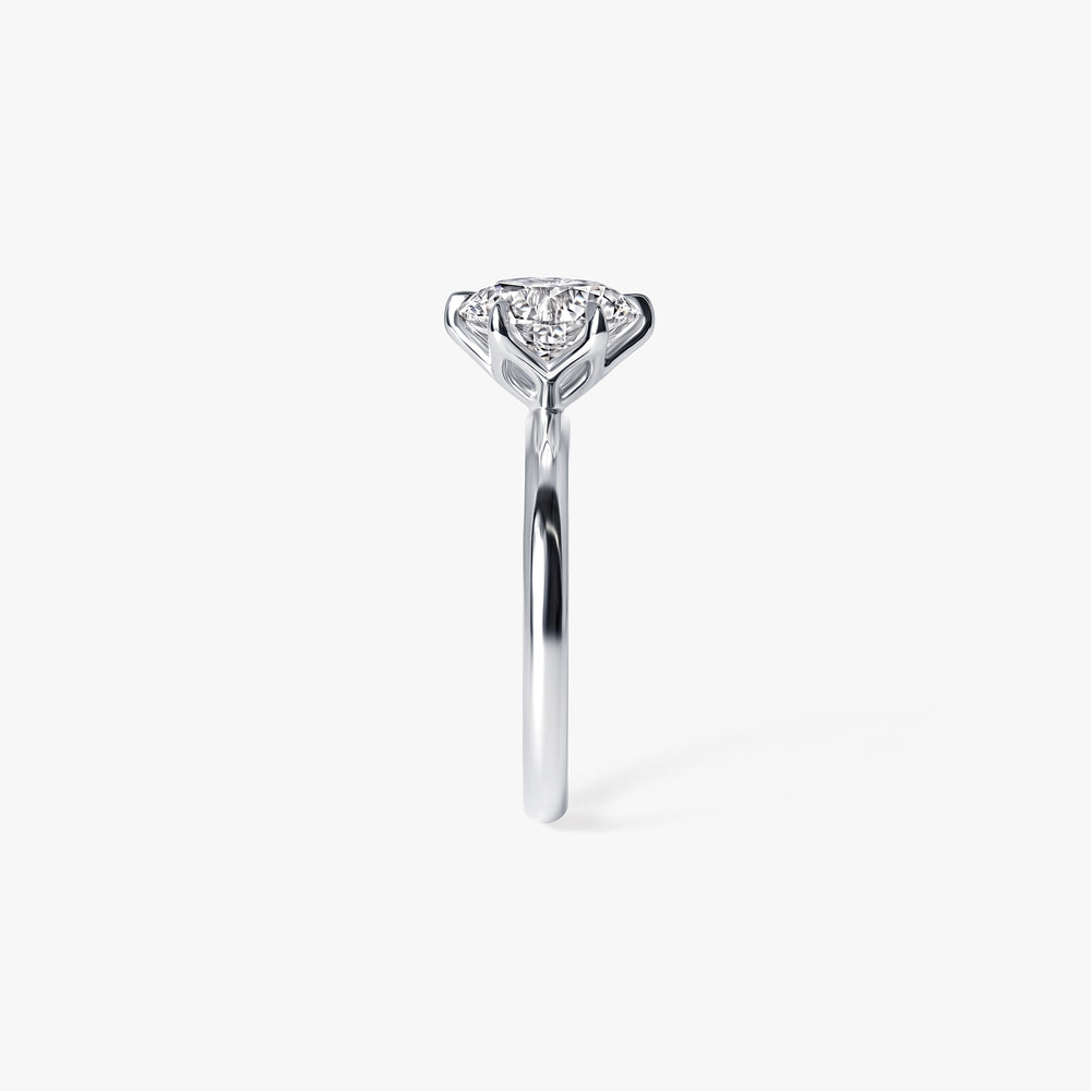 2.58CT Round Petal Solitaire Engagement Ring
