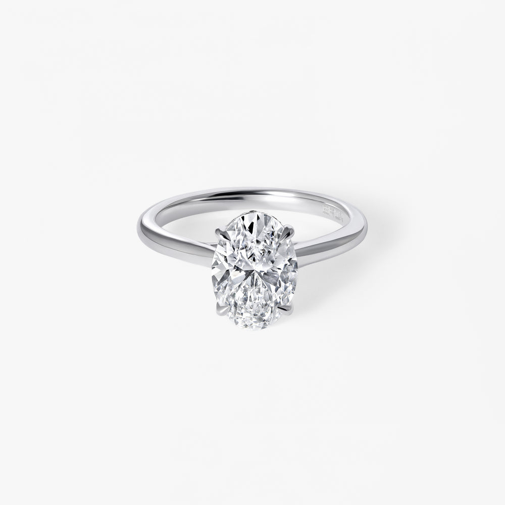2.05CT Oval Hidden Halo Engagement Ring
