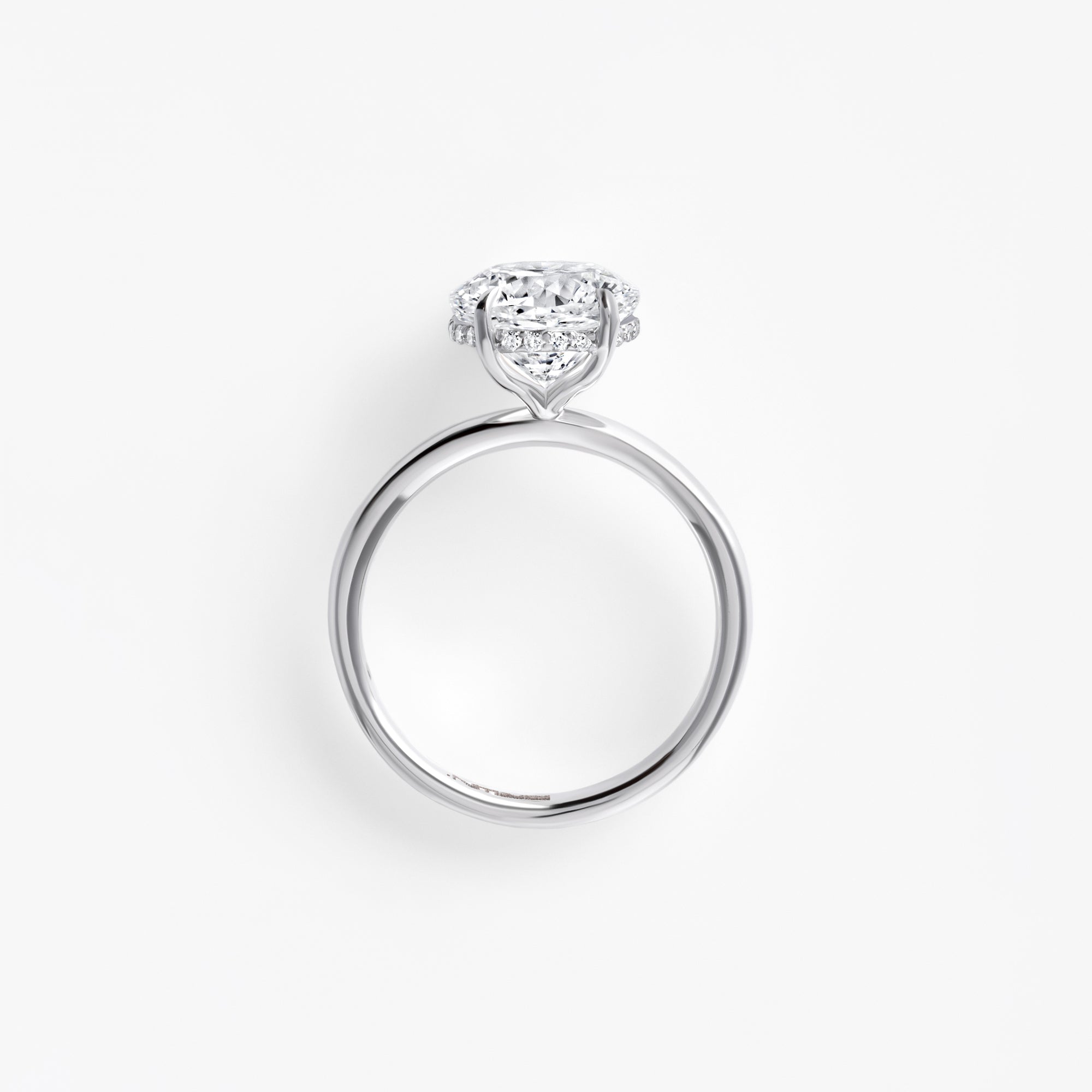 3.14CT Decagon Hidden Halo Engagement Ring