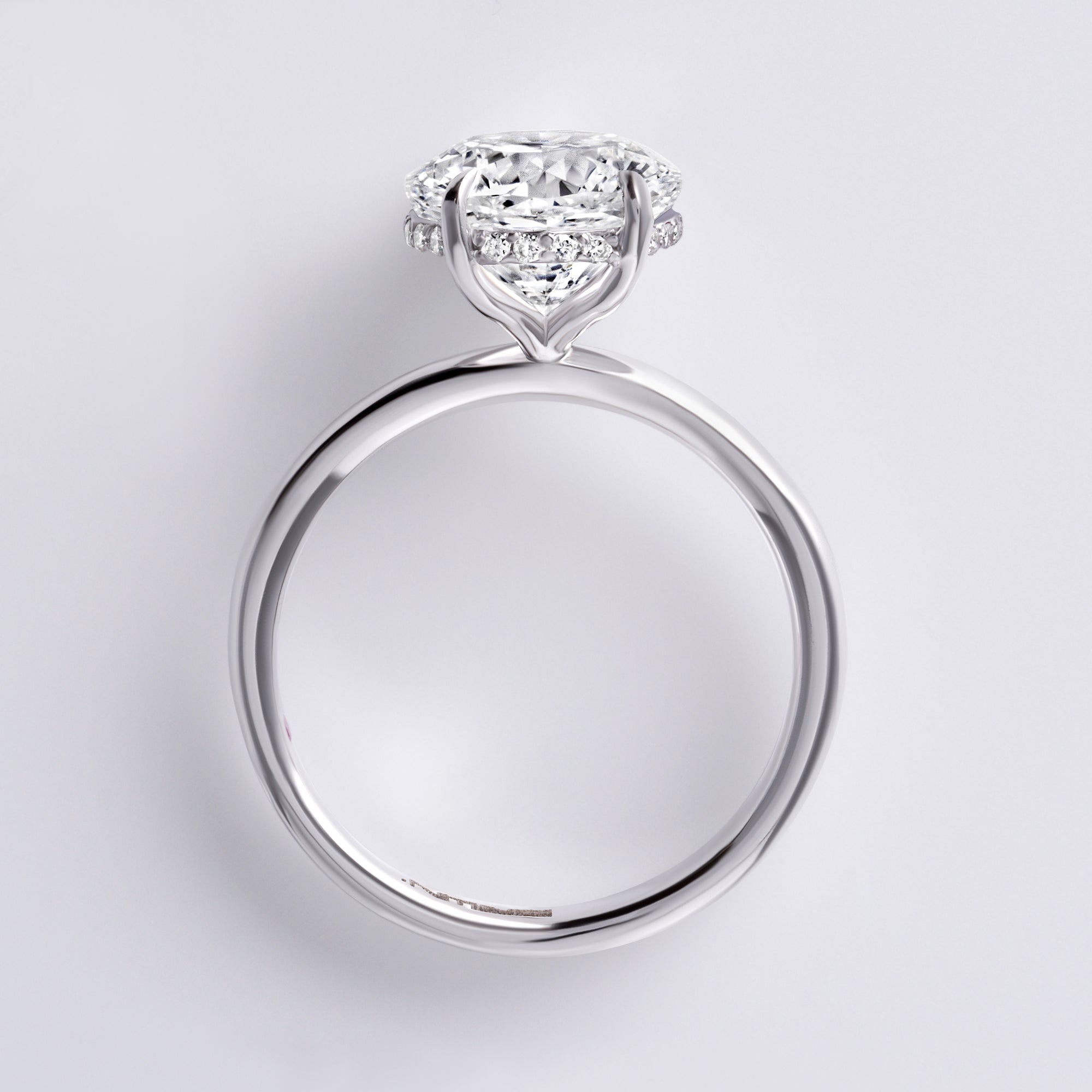 Sora 3.14CT Decagon Hidden Halo Engagement Ring, White Gold