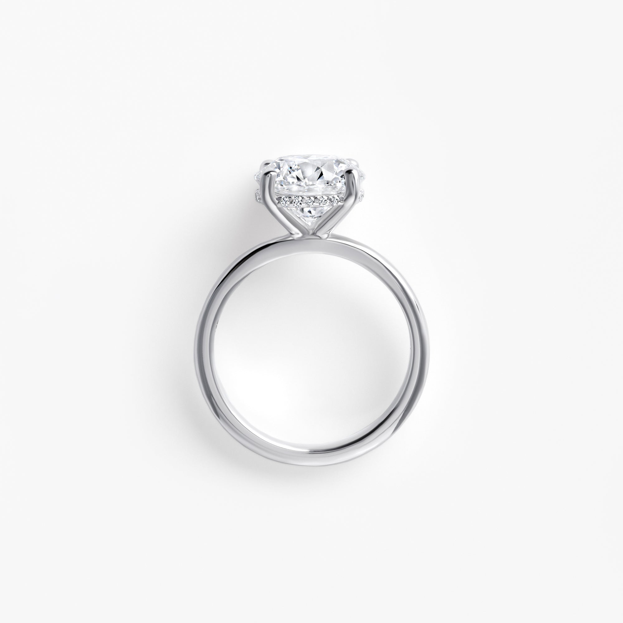 3.00CT Round Hidden Halo Engagement Ring