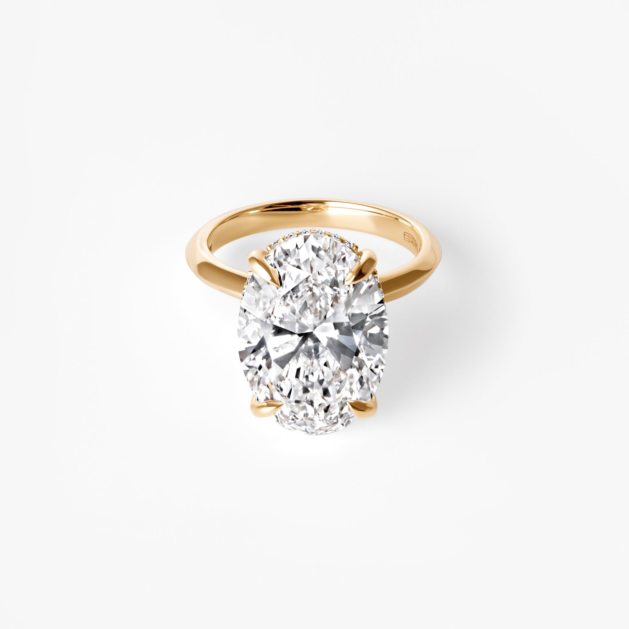 8.17CT Oval Hidden Halo Engagement Ring