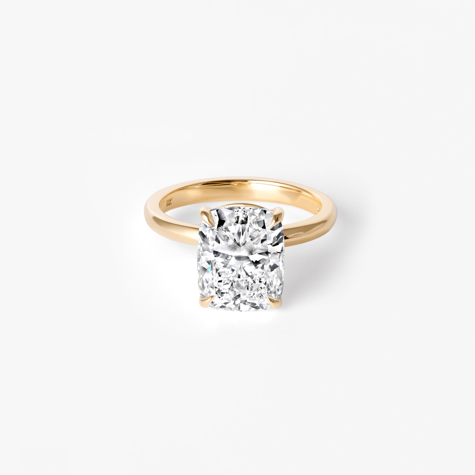 4.02CT Elongated Cushion Solitaire Engagement Ring