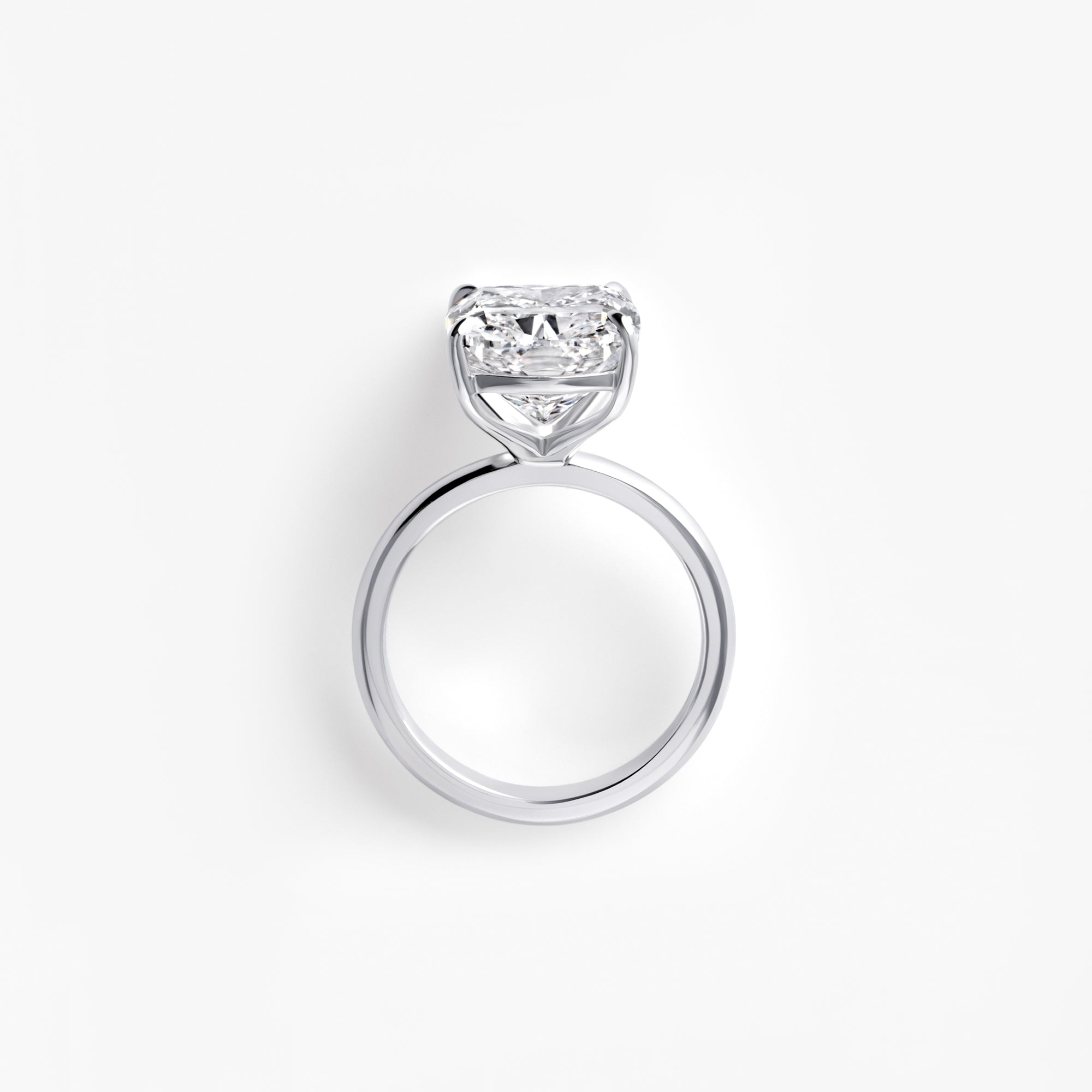 7.01CT Elongated Cushion Solitaire Engagement Ring