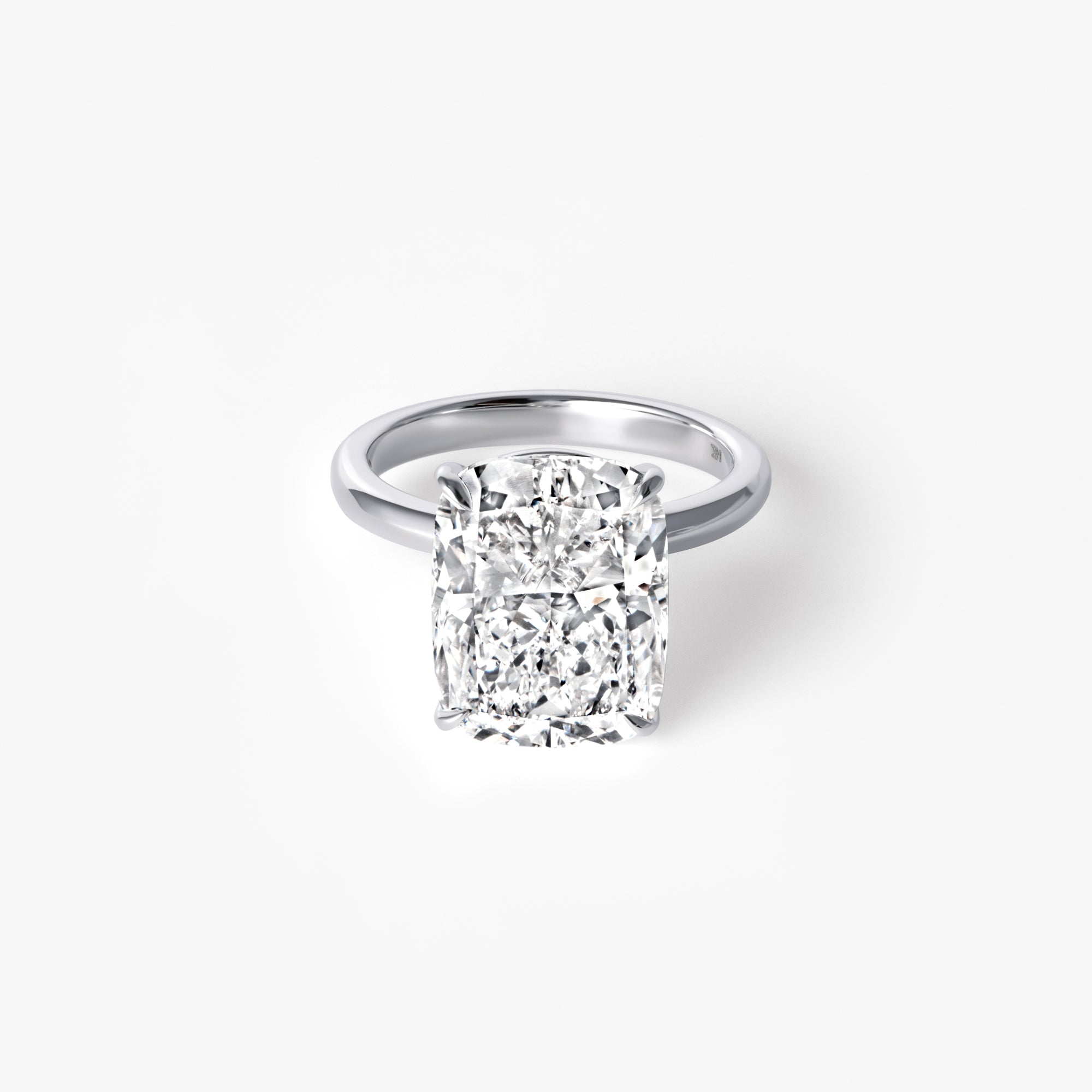 7.01CT Elongated Cushion Solitaire Engagement Ring