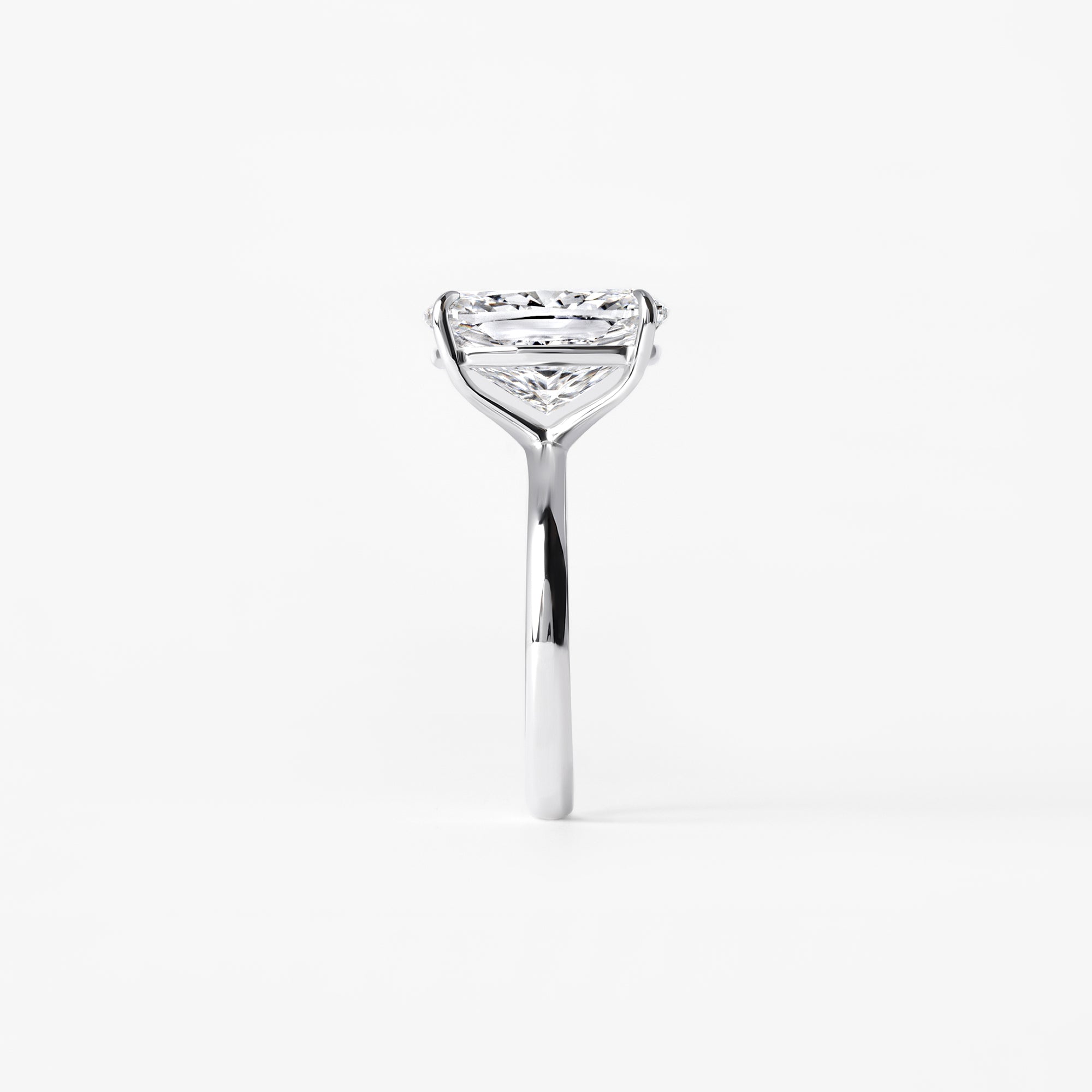 7.01CT Elongated Cushion Solitaire Engagement Ring