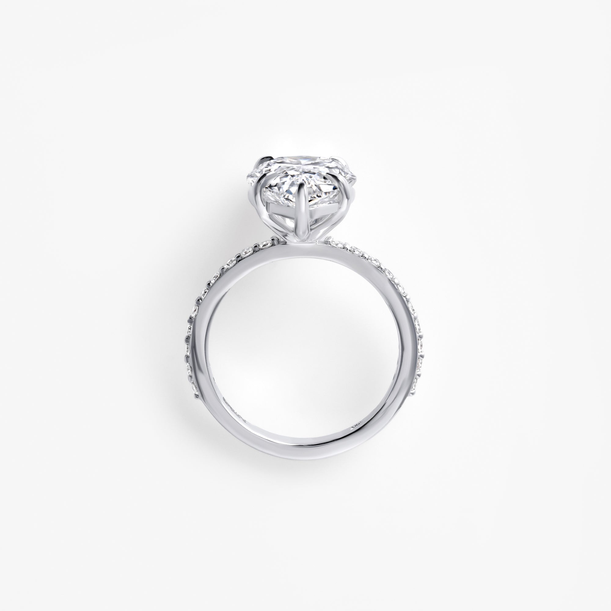 5.12CT Pear Pavé Engagement Ring
