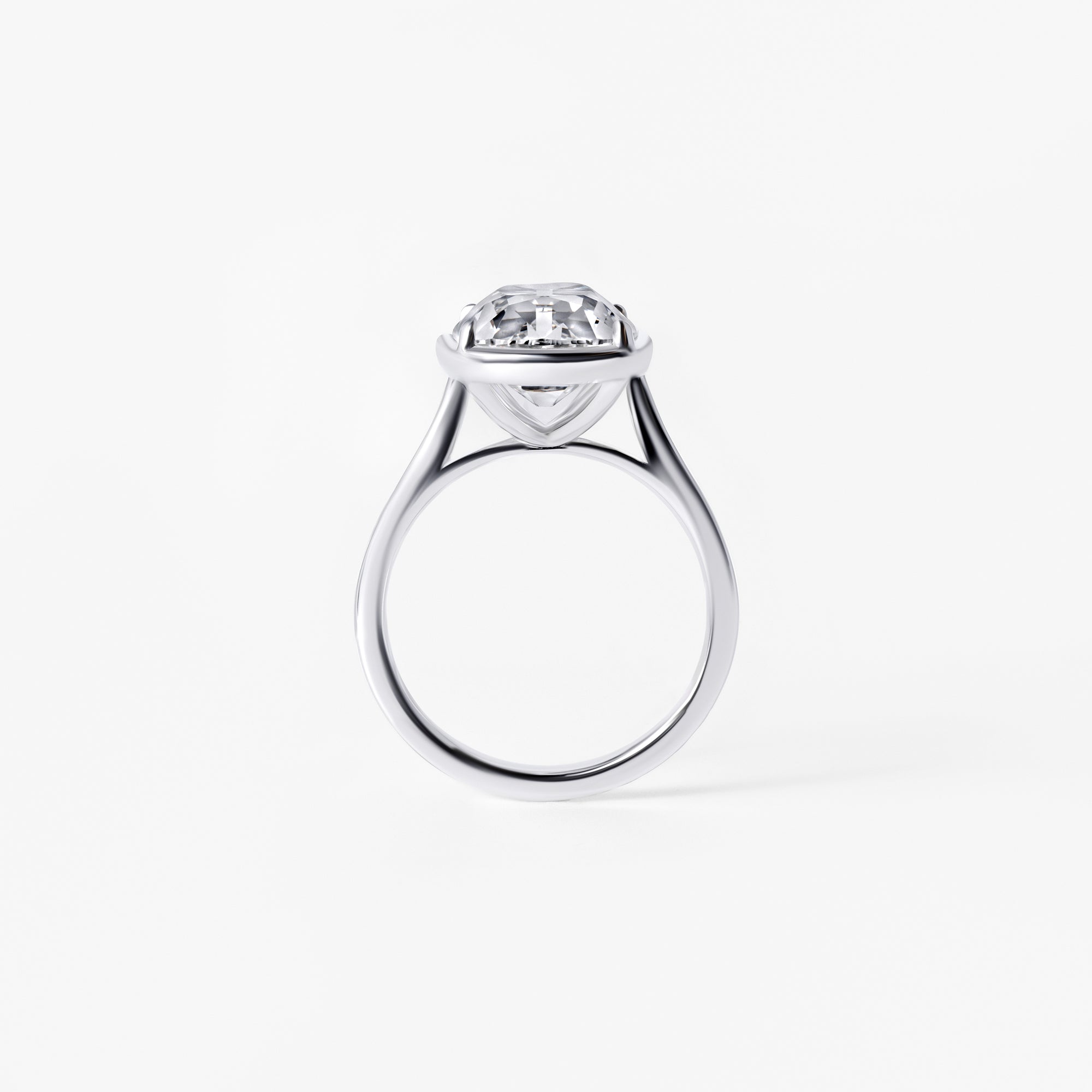 7.02CT Antique Cushion Bezel & Prong Engagement Ring