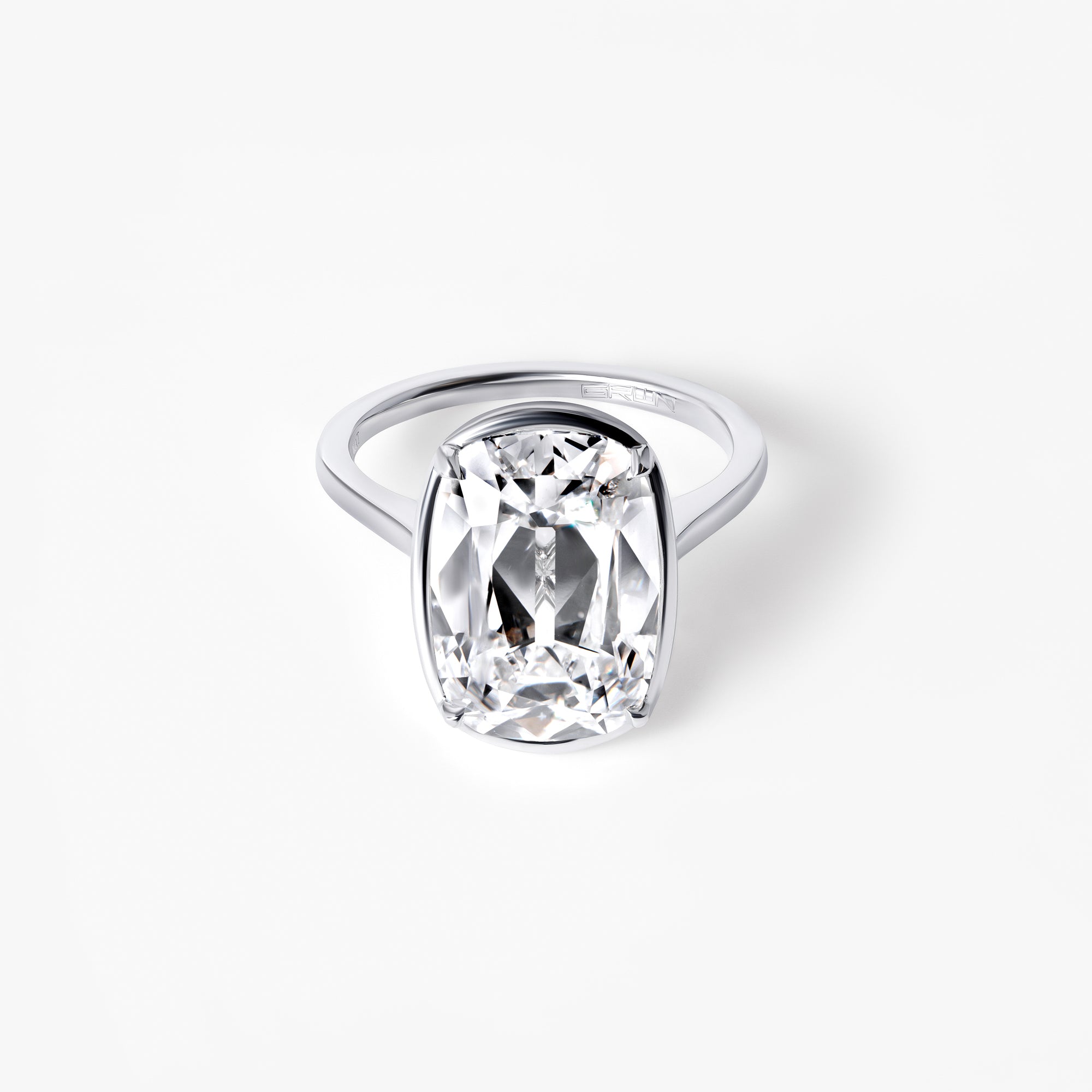 7.02CT Antique Cushion Bezel & Prong Engagement Ring