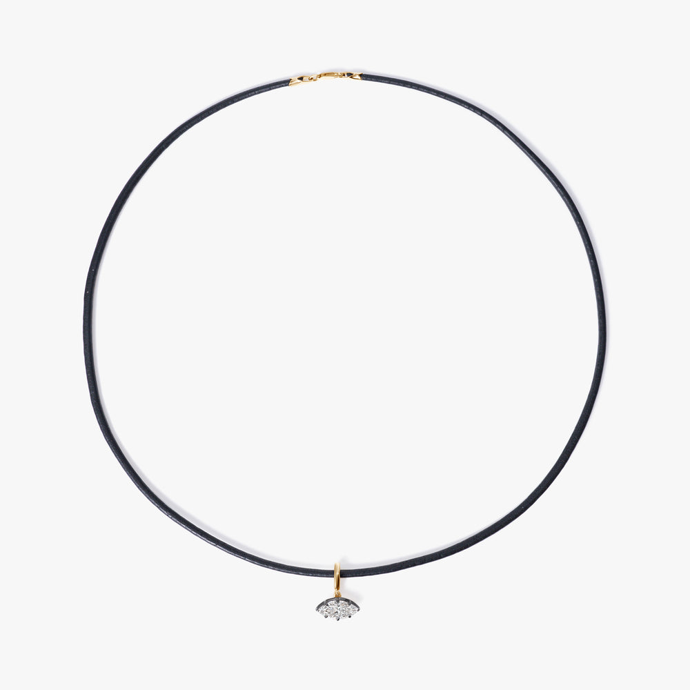 Marquise Diamond East/West Black Rhodium Pendant