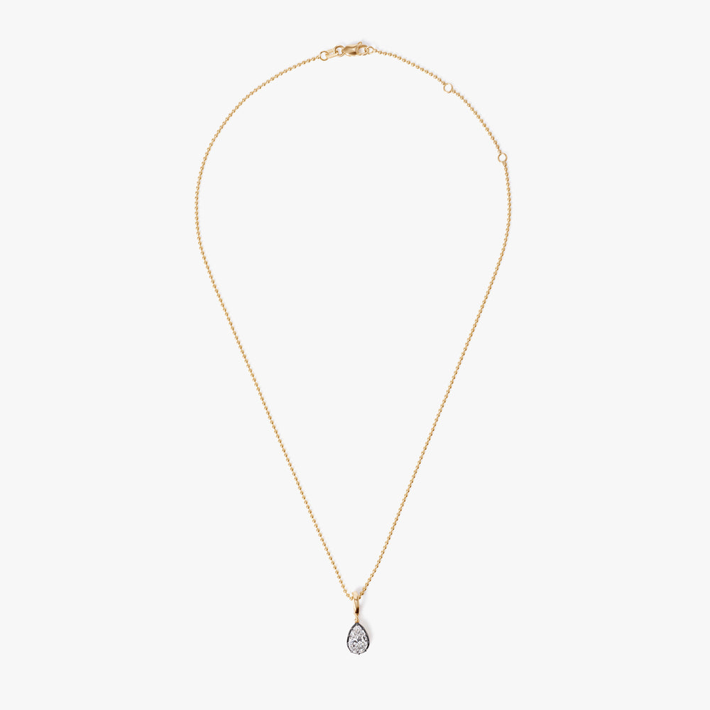 Pear Diamond Black Rhodium Pendant