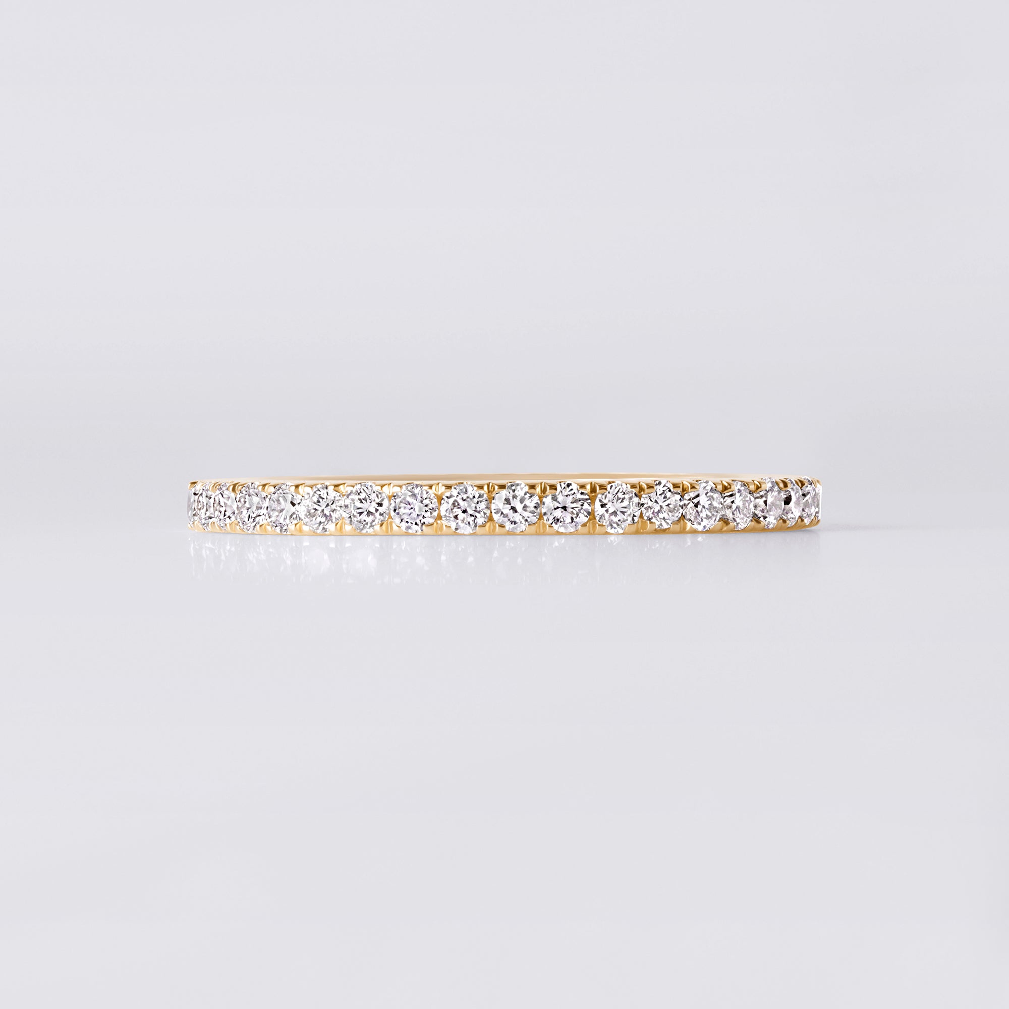 Round Brilliant Cut Half Eternity Band (1/3CTW), Yellow Gold