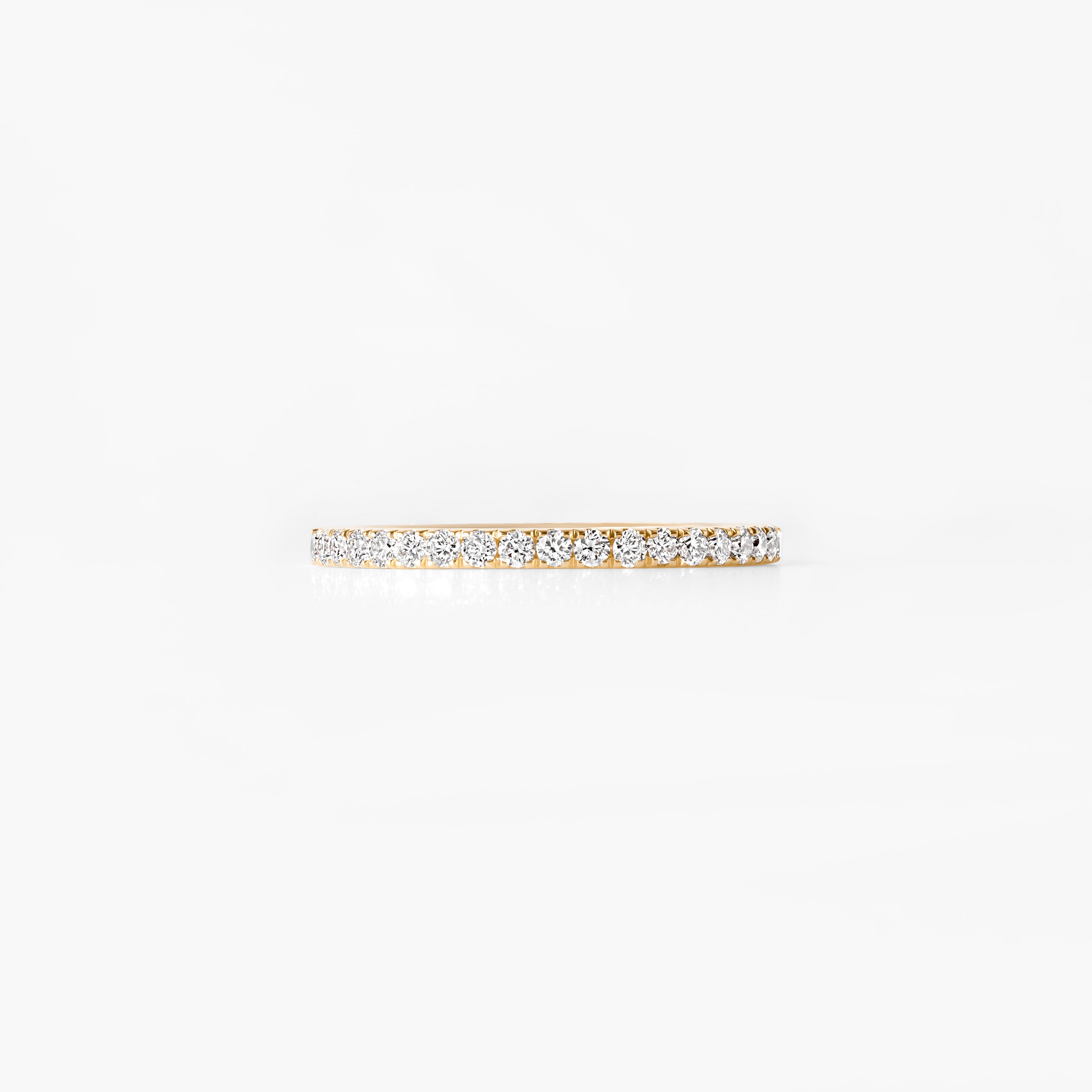 Round Diamond Petite Half Eternity Band