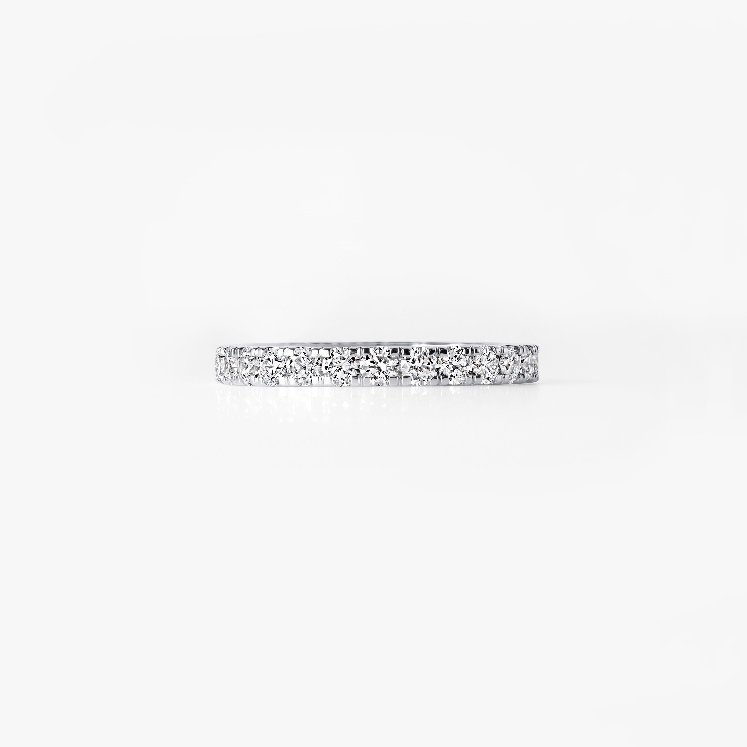 Round Diamond Half Eternity Band
