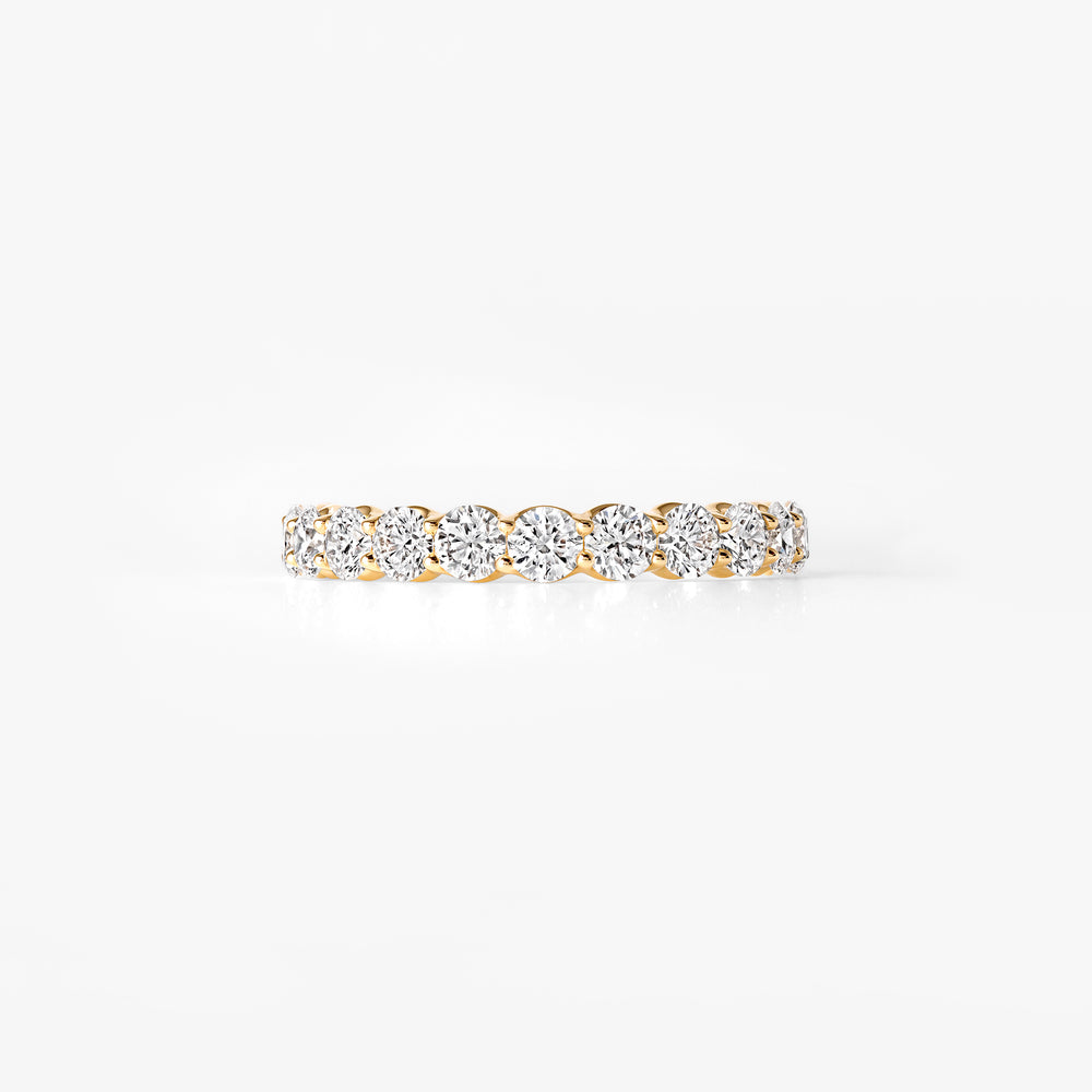 Round Diamond Petite U-Prong Anniversary Band