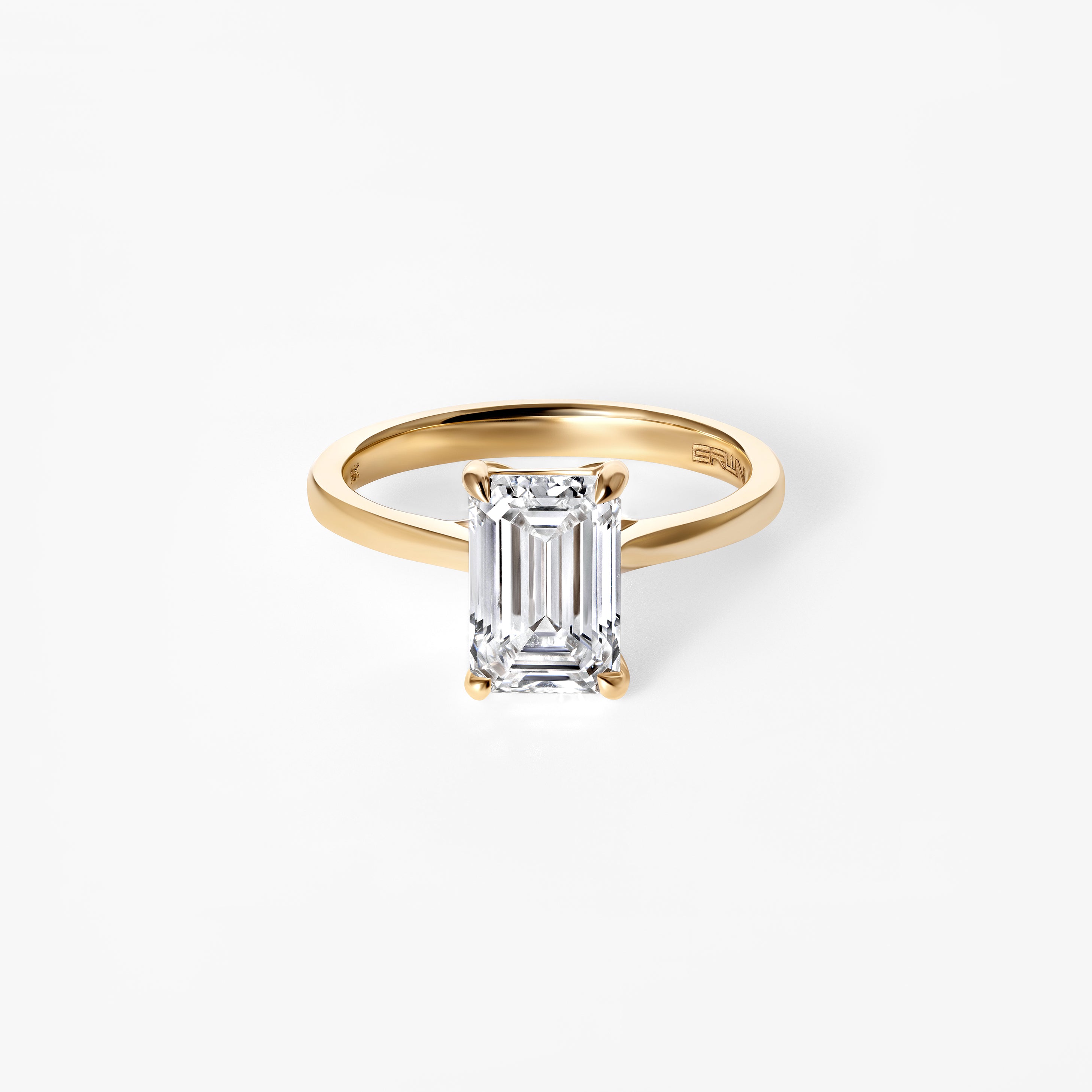 2.02CT Emerald Solitaire Engagement Ring