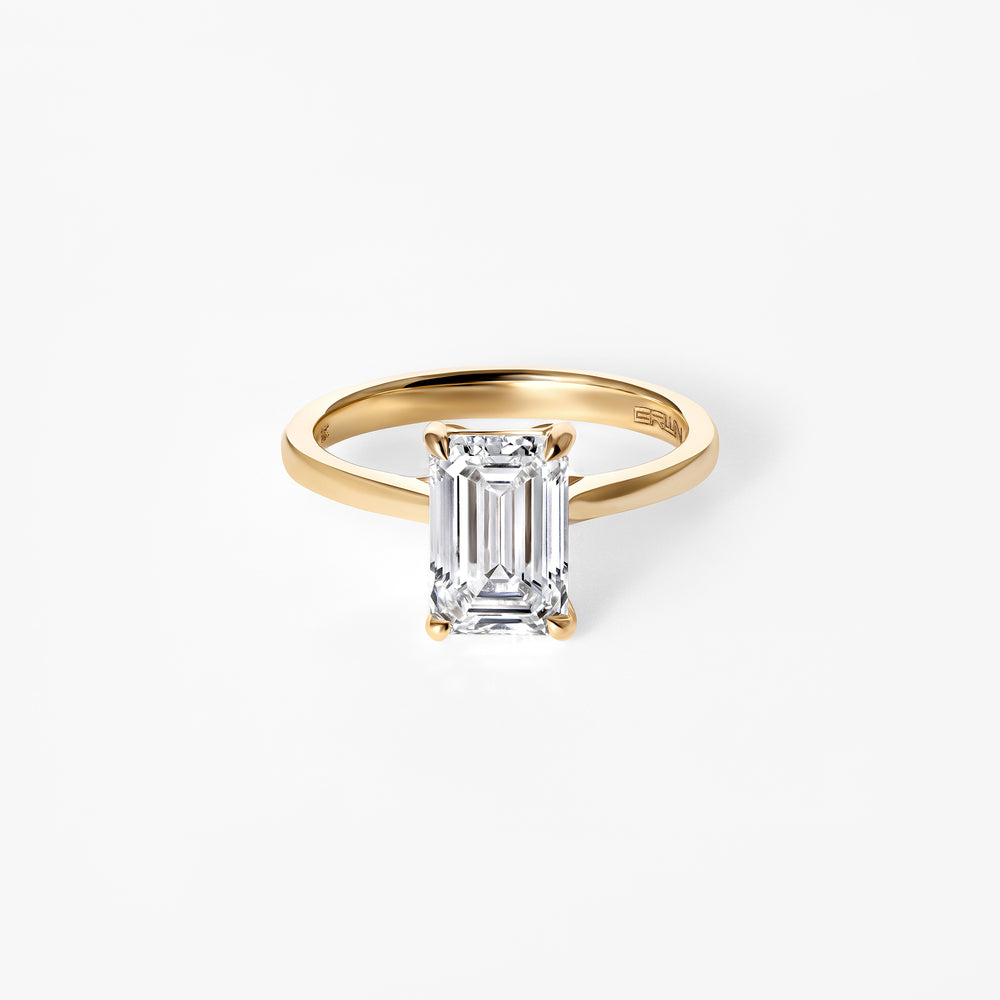 2.02CT Emerald Solitaire Engagement Ring