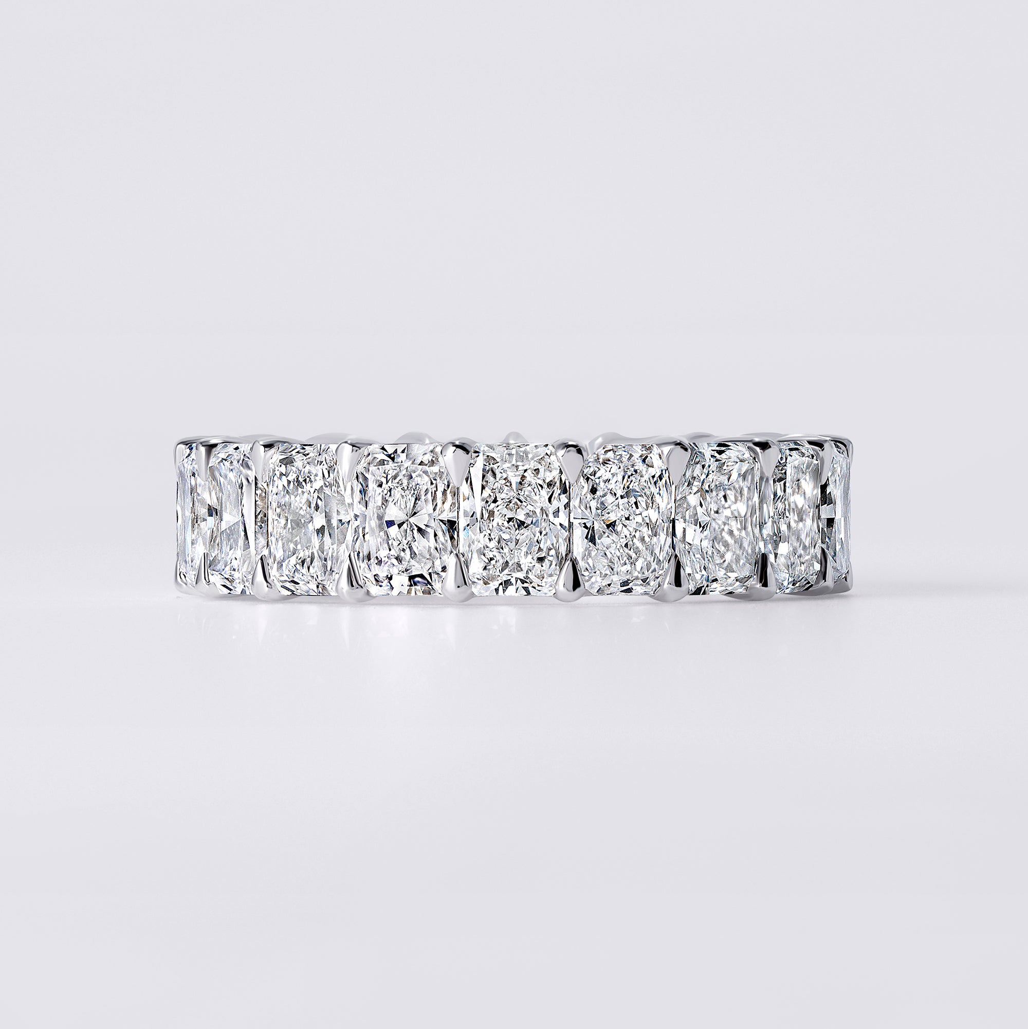 Radiant Cut Eternity Band (6 1/2CTW), White Gold