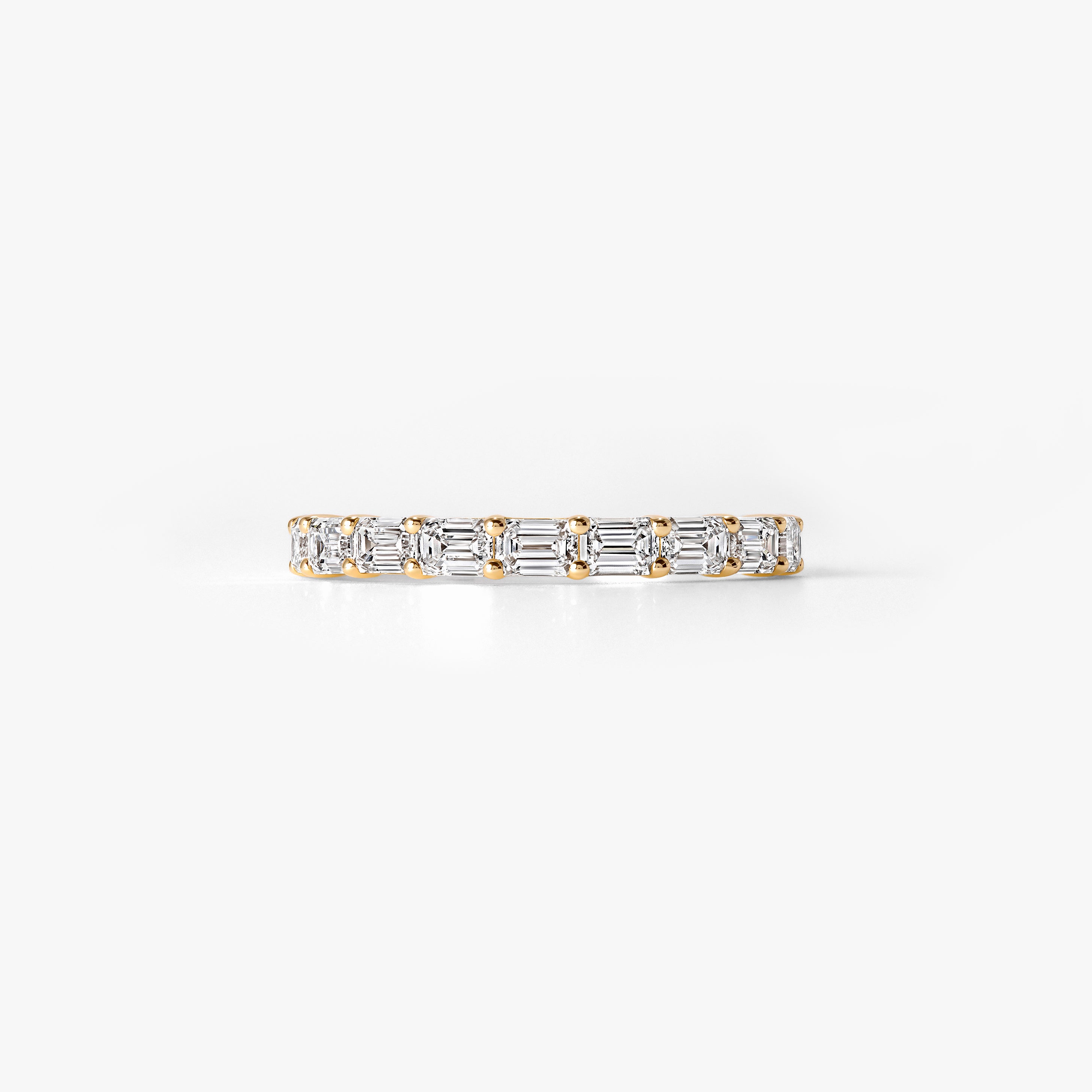 Emerald Cut Diamond East/West Half Eternity Band