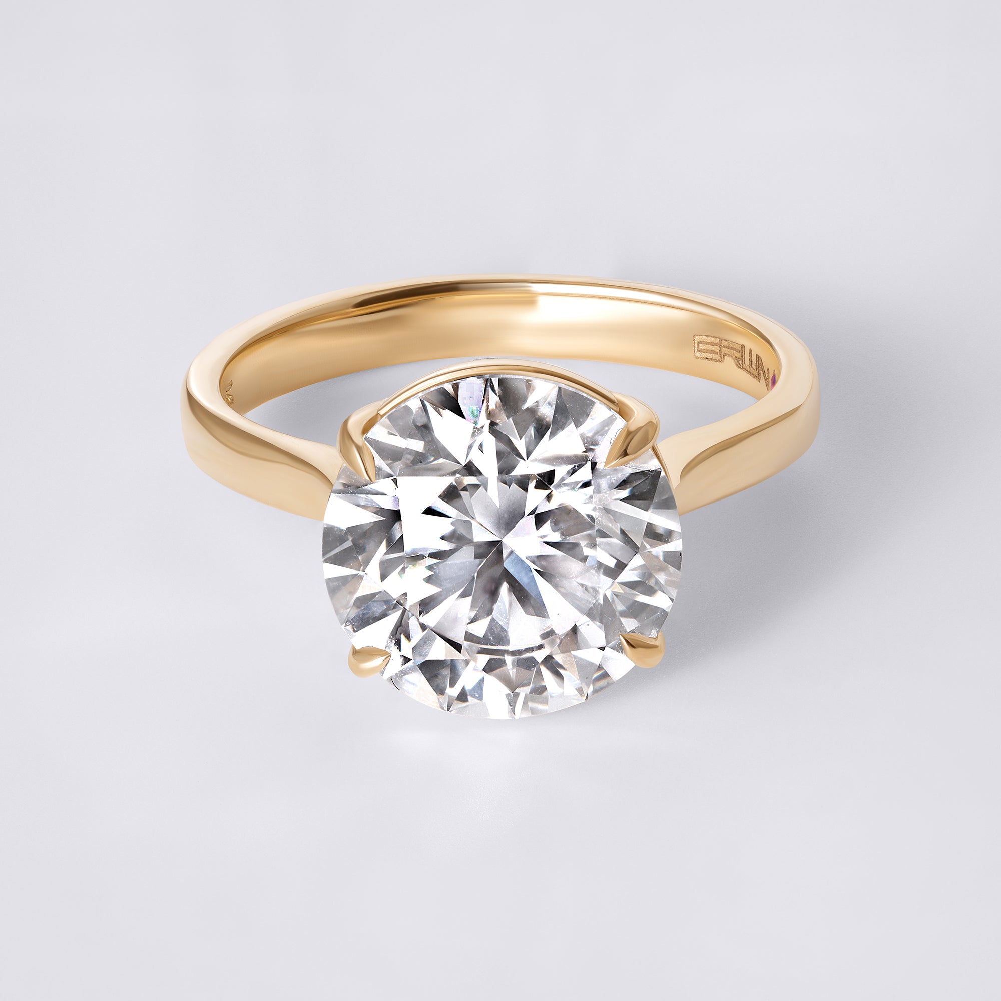 Mira 4.13 CTW Round Diamond Solitaire Engagement Ring