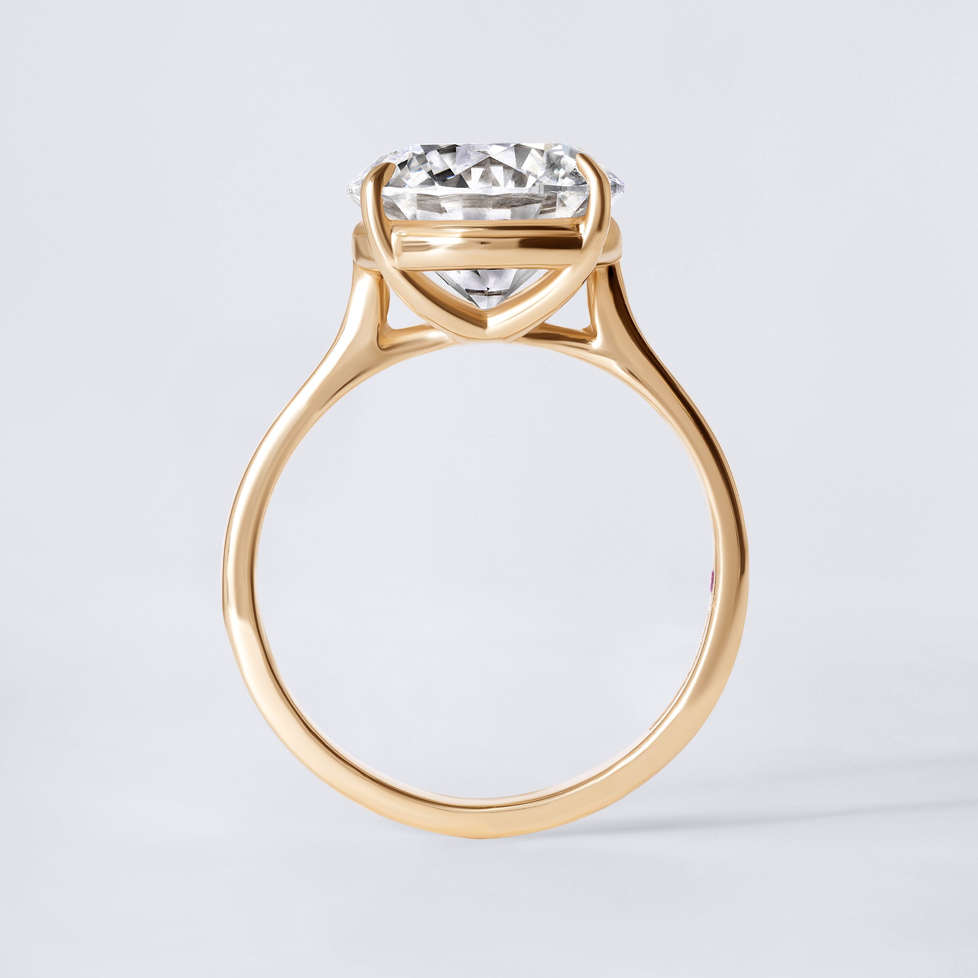 Mira 4.13 CTW Round Diamond Solitaire Engagement Ring
