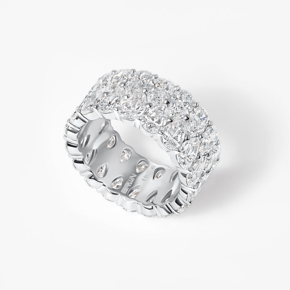 Pear Diamond Double Row Eternity Band