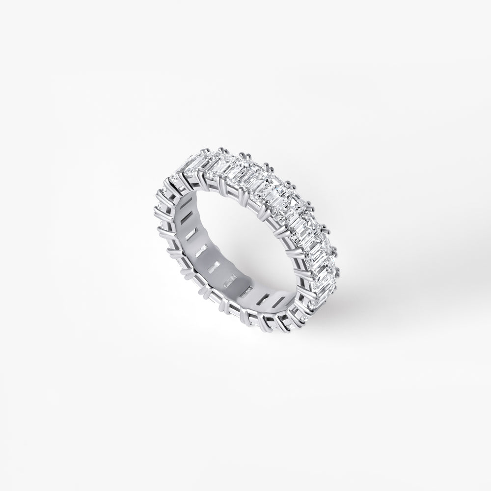 Emerald Diamond Eternity Band