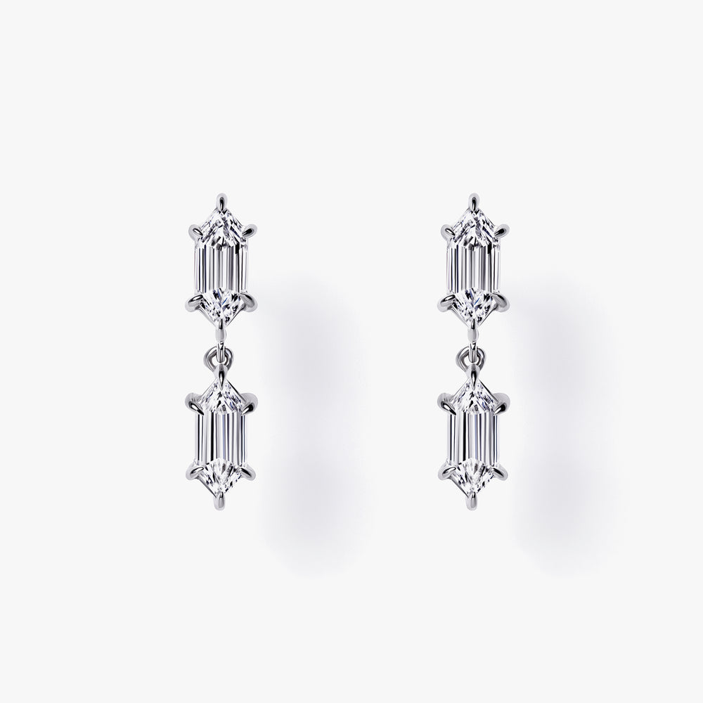 Hexagon Diamond Earrings