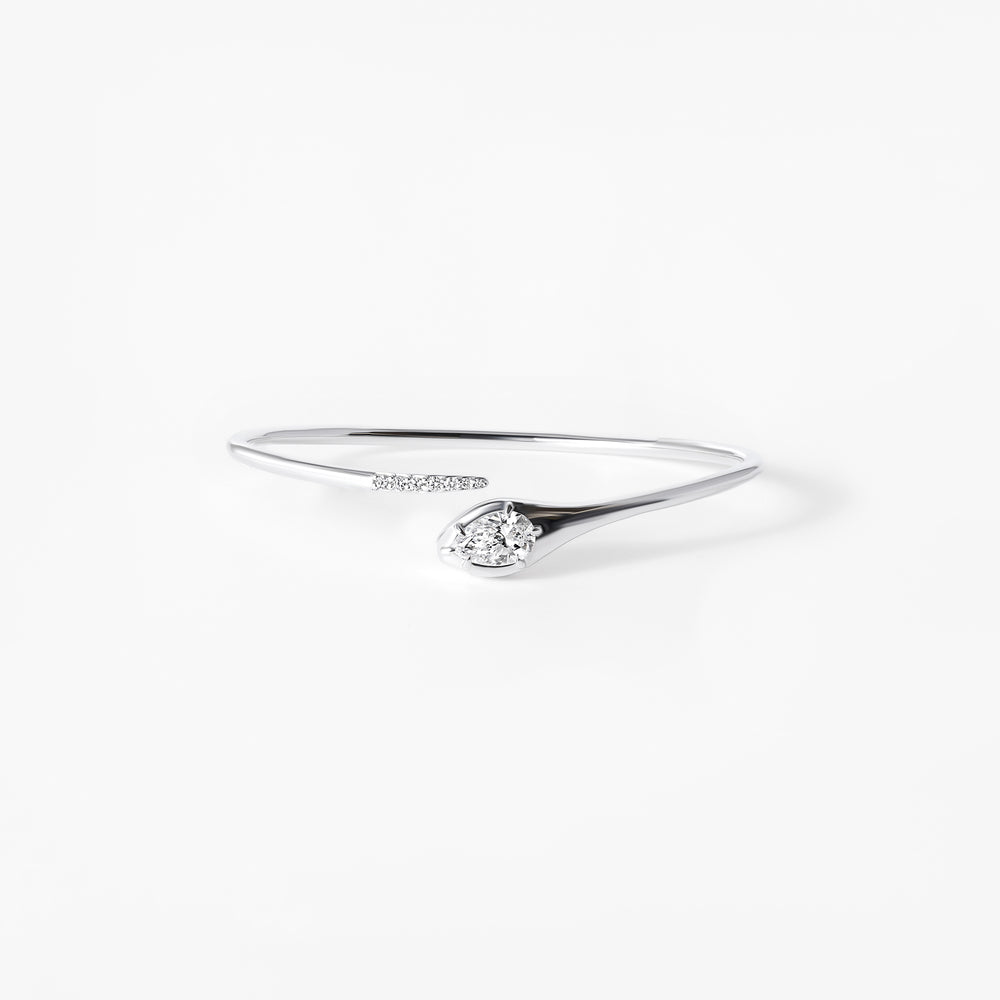 Diamond Snake Bangle Bracelet