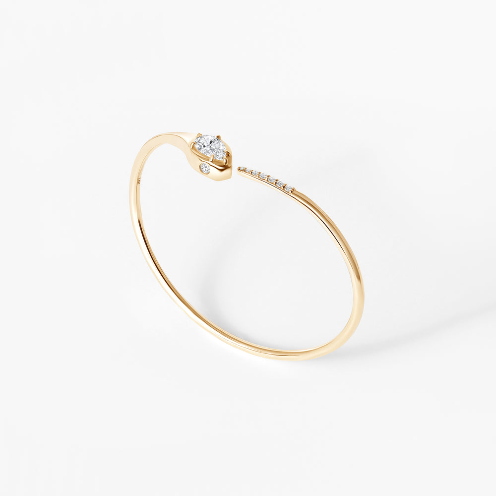 Diamond Snake Bangle Bracelet