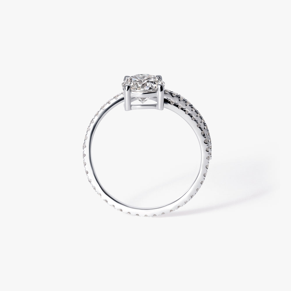Round Diamond Pavé Wrap Ring
