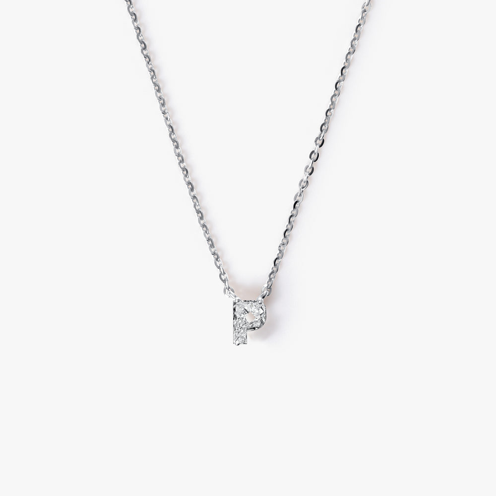 Diamond Initial Pendant Necklace