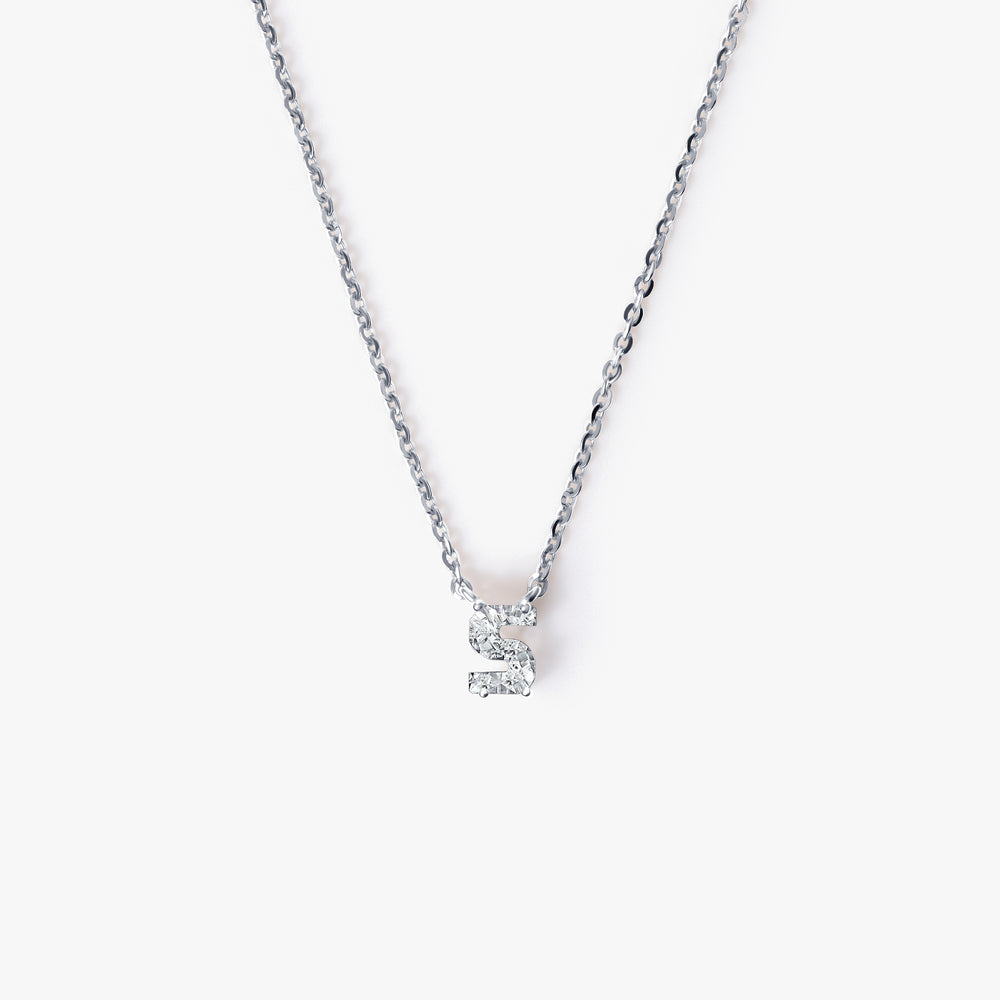Diamond Initial Pendant Necklace