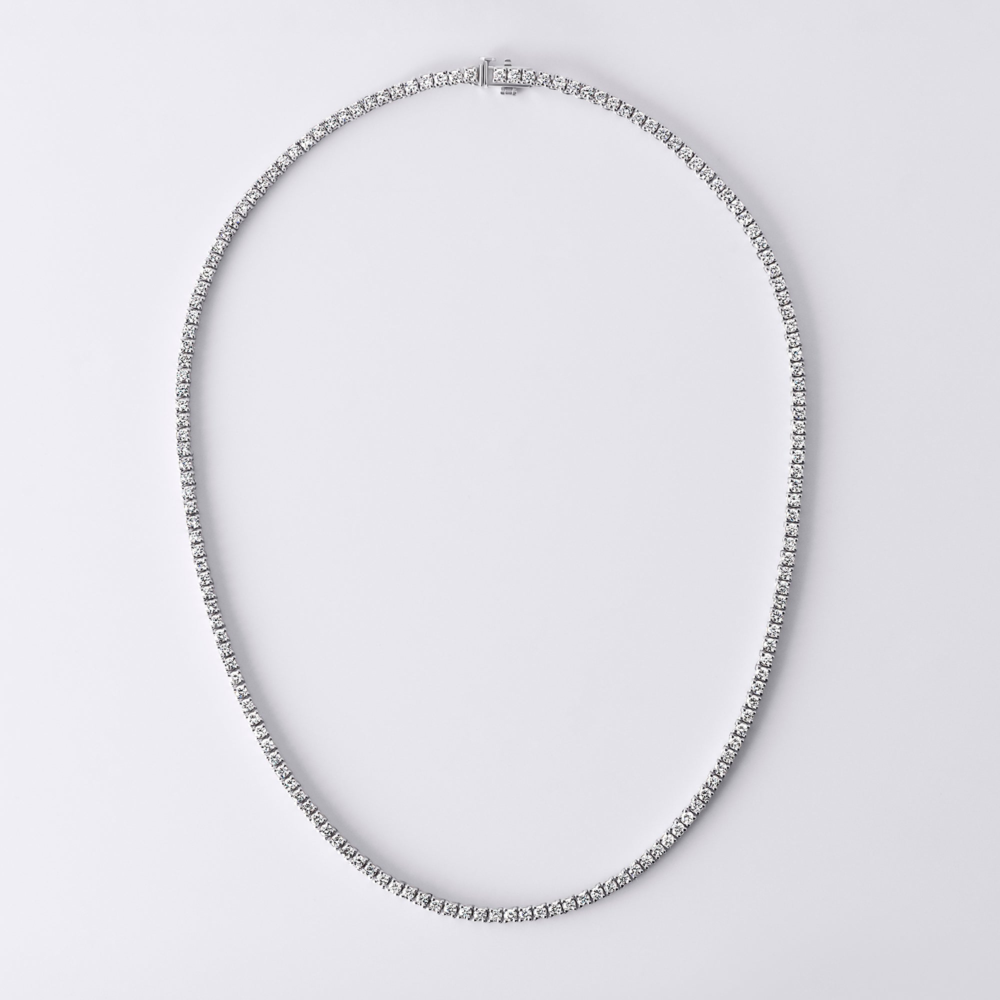 Diamond Classics Lab Grown Round 4 Prong Tennis Necklace (6CTW), White Gold