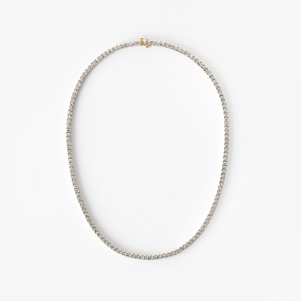 Round Diamond Tennis Necklace