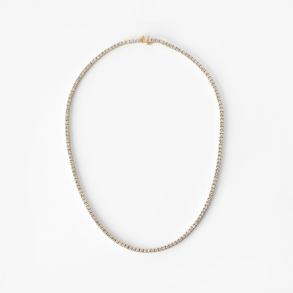 Round Diamond Tennis Necklace