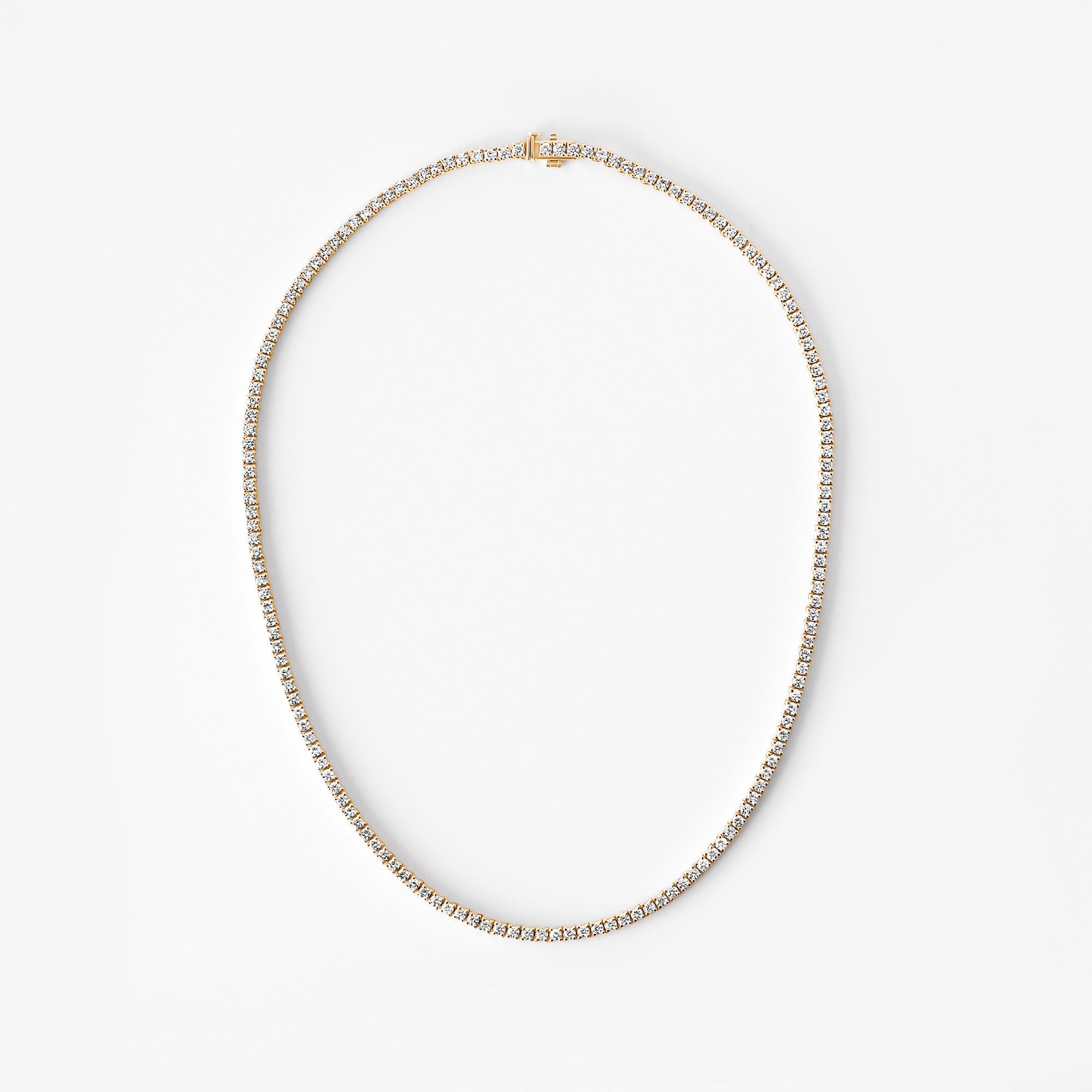 Round Diamond Tennis Necklace