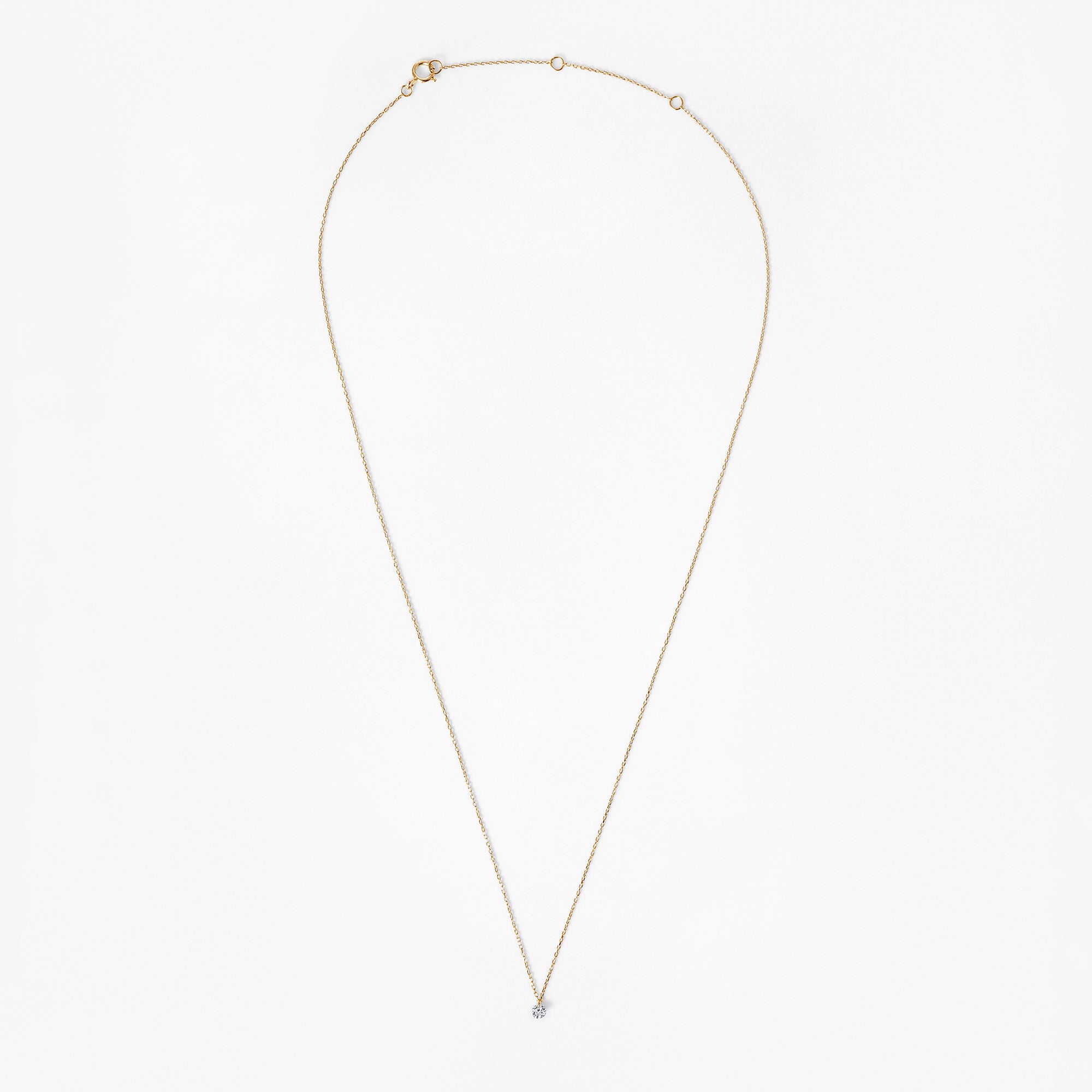 Round Drilled Diamond Pendant Necklace